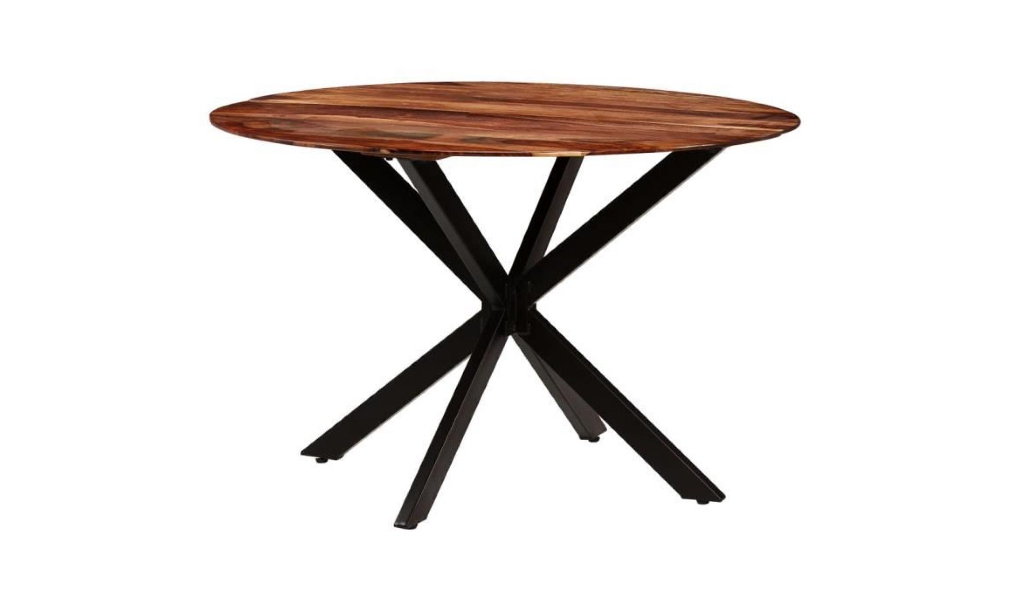 table de salle à manger salle à dîner tables d'extérieur cuisine style contemporain bois et finition en sesham 110x60x77 cm pas cher