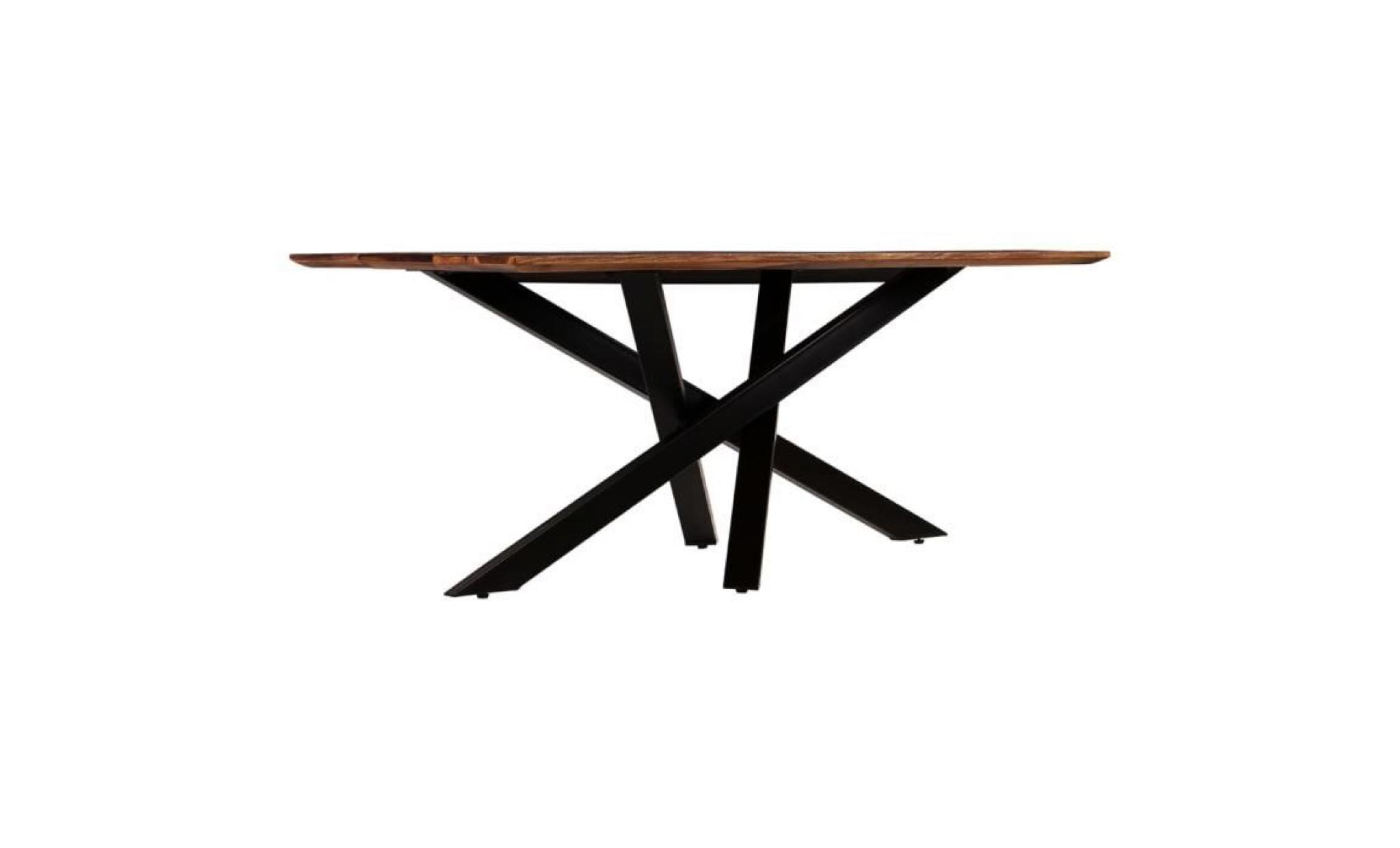 table de salle à manger   table à manger   table de cuisine bois massif de sesham 180x90x77 cm pas cher