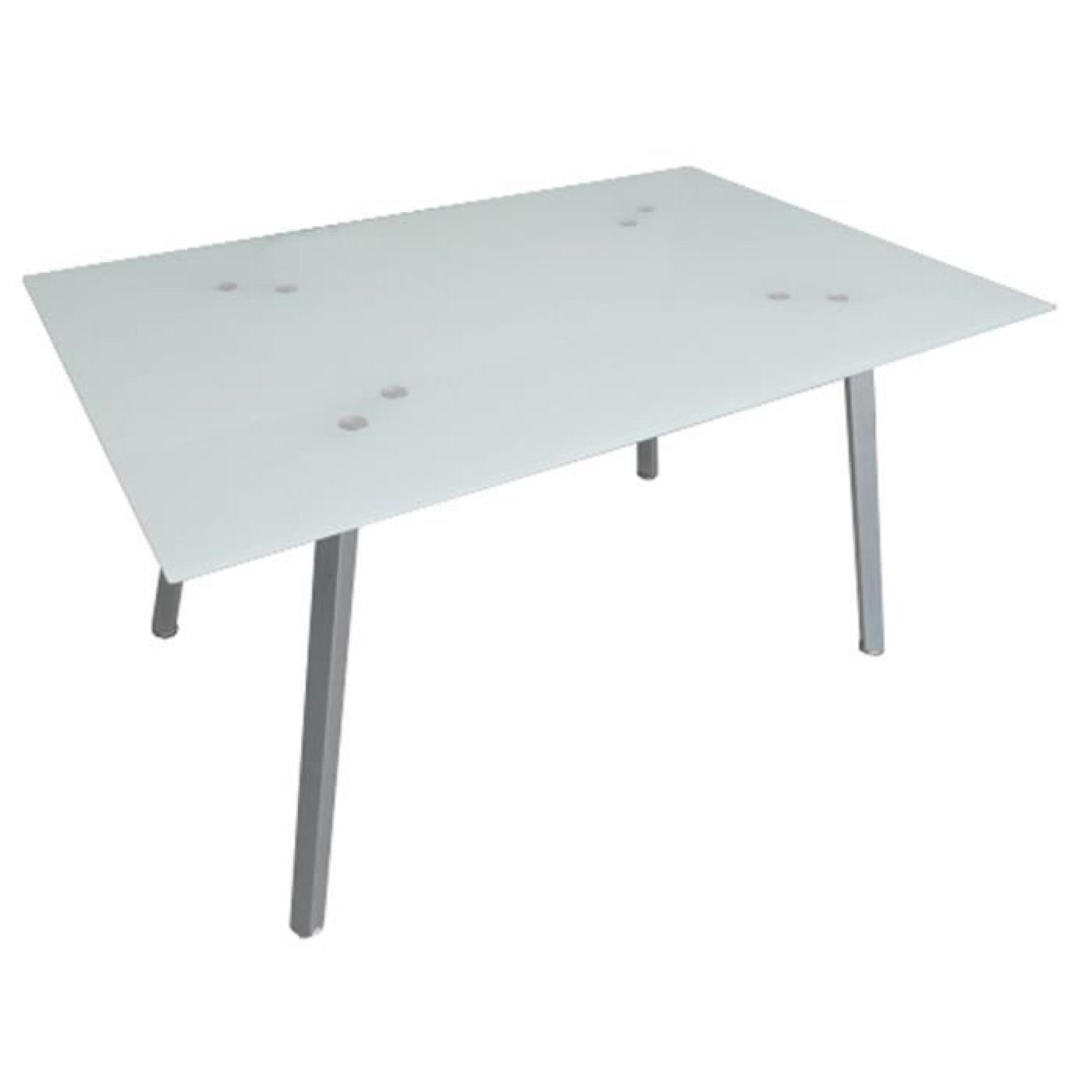 Table de salon blanche - gris, 1400 x 900 x 730 mm