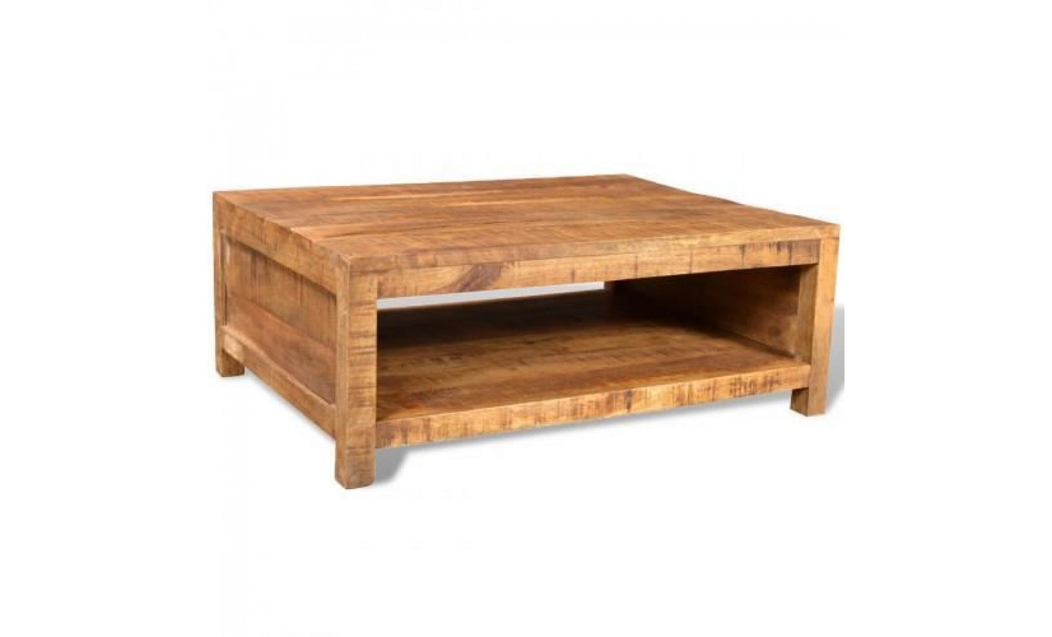 Table de salon en bois de mangue en style antique