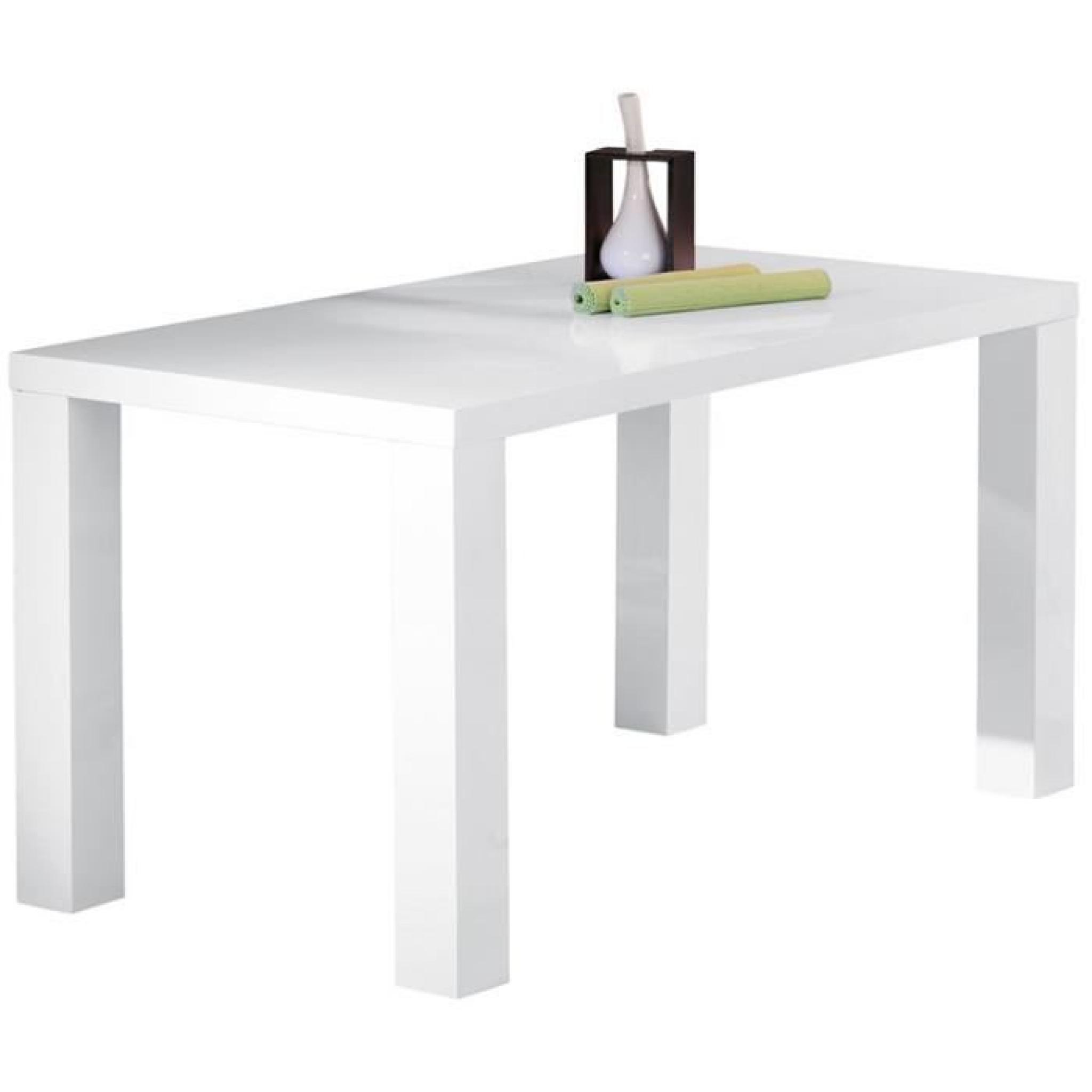 Table de Séjour Blanc, Dim : 160 x 80 x 75 cm