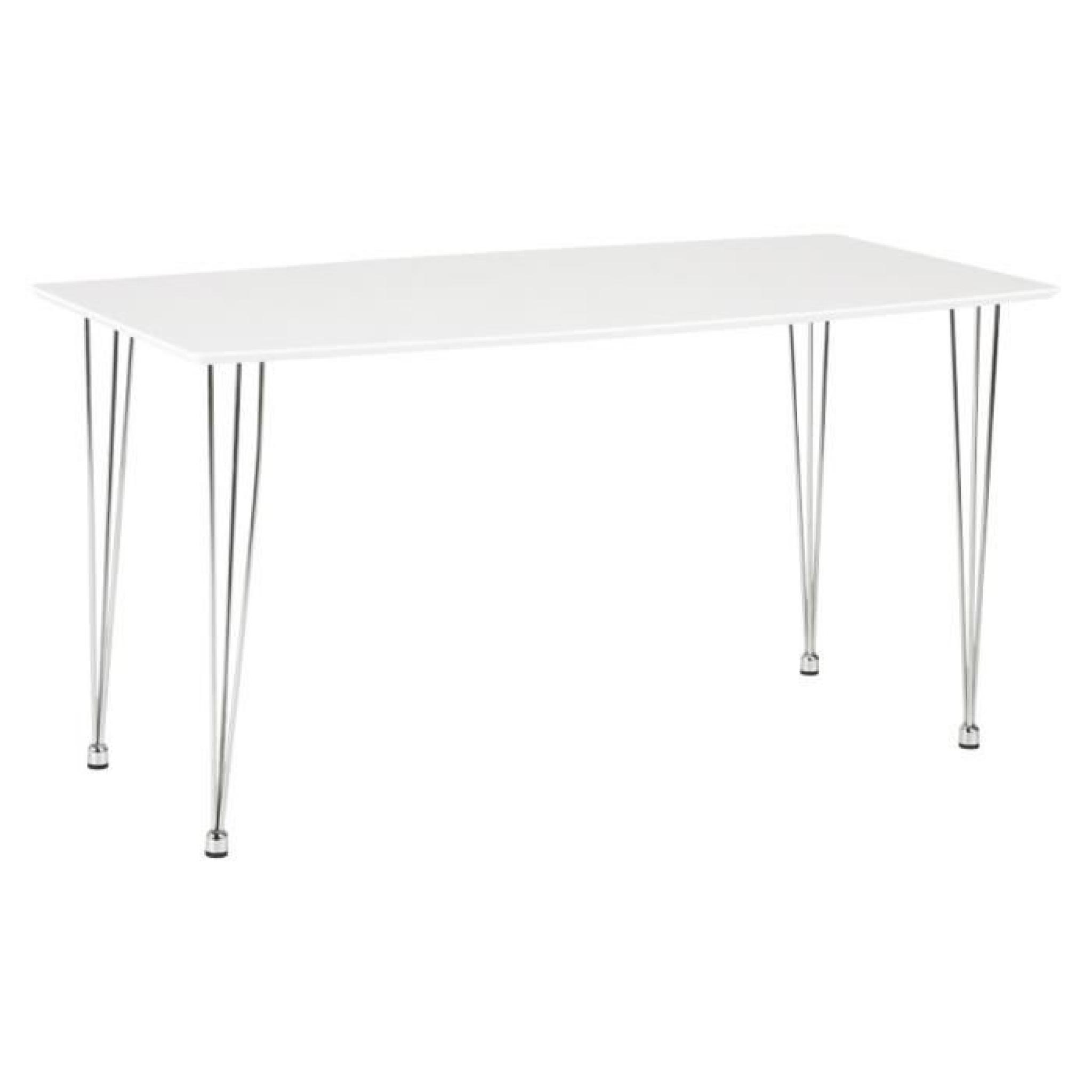 Table design 'GLOSS' en bois laqué blanc