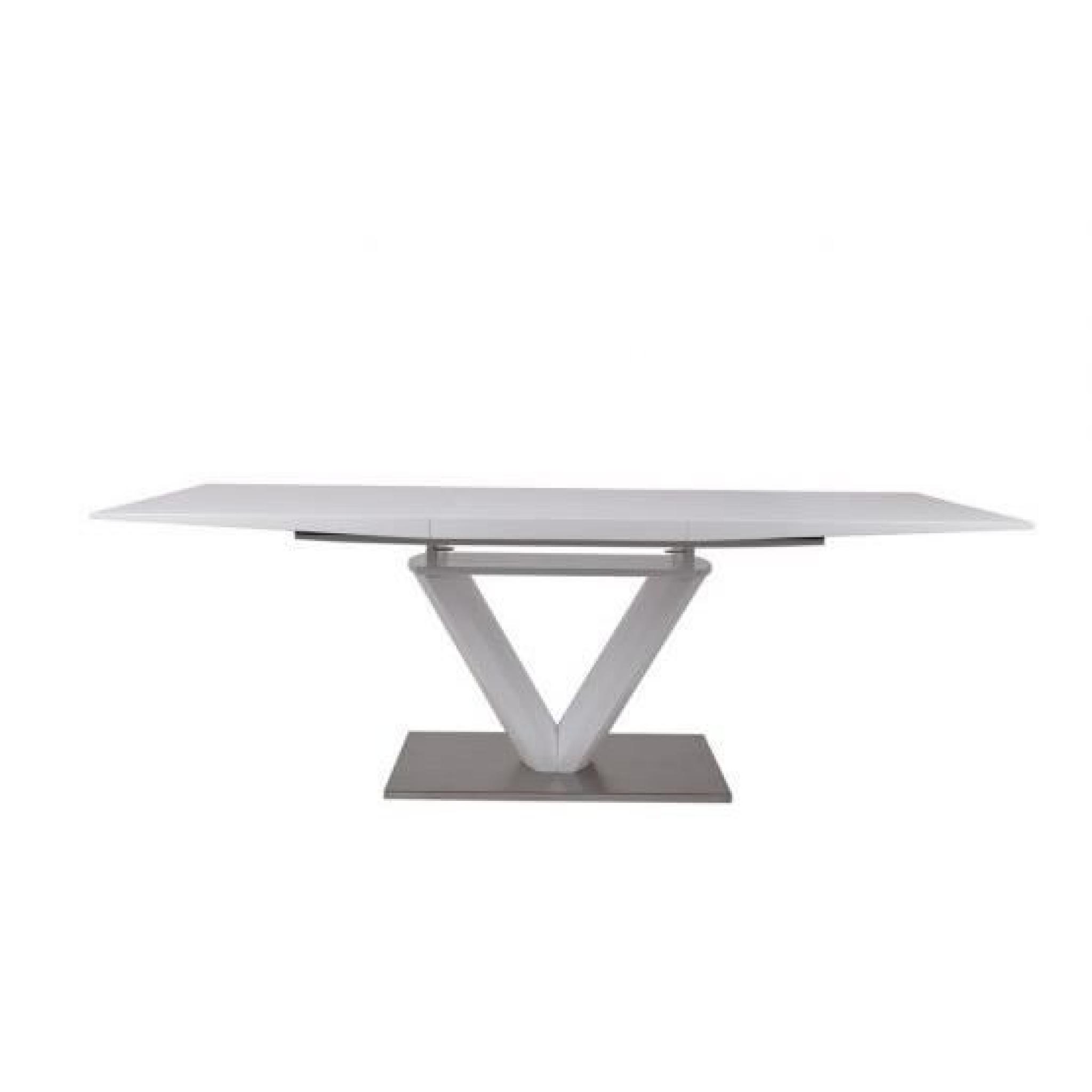 Table design laquée Berenice blanc   pas cher