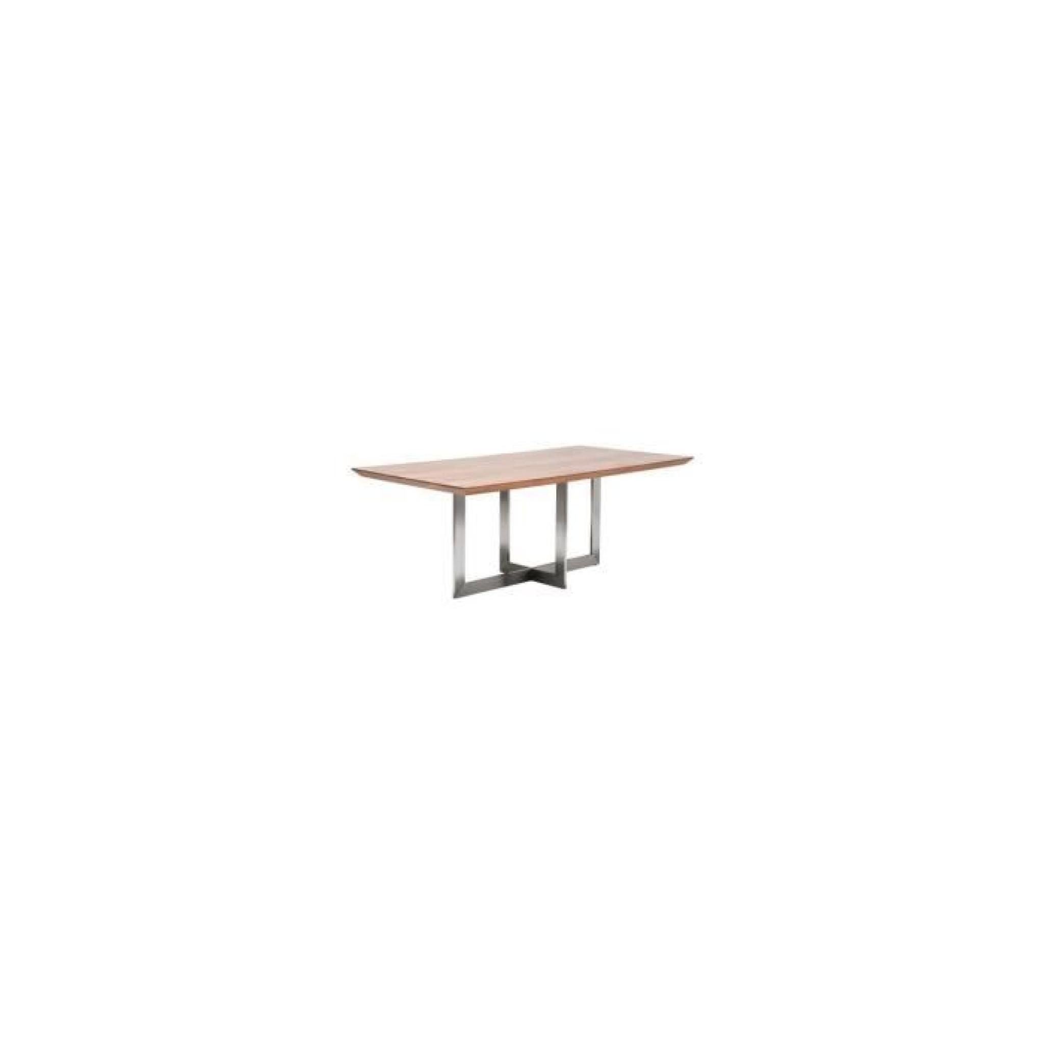 Table design Madison aspect noyer 200 x 100 cm  pas cher
