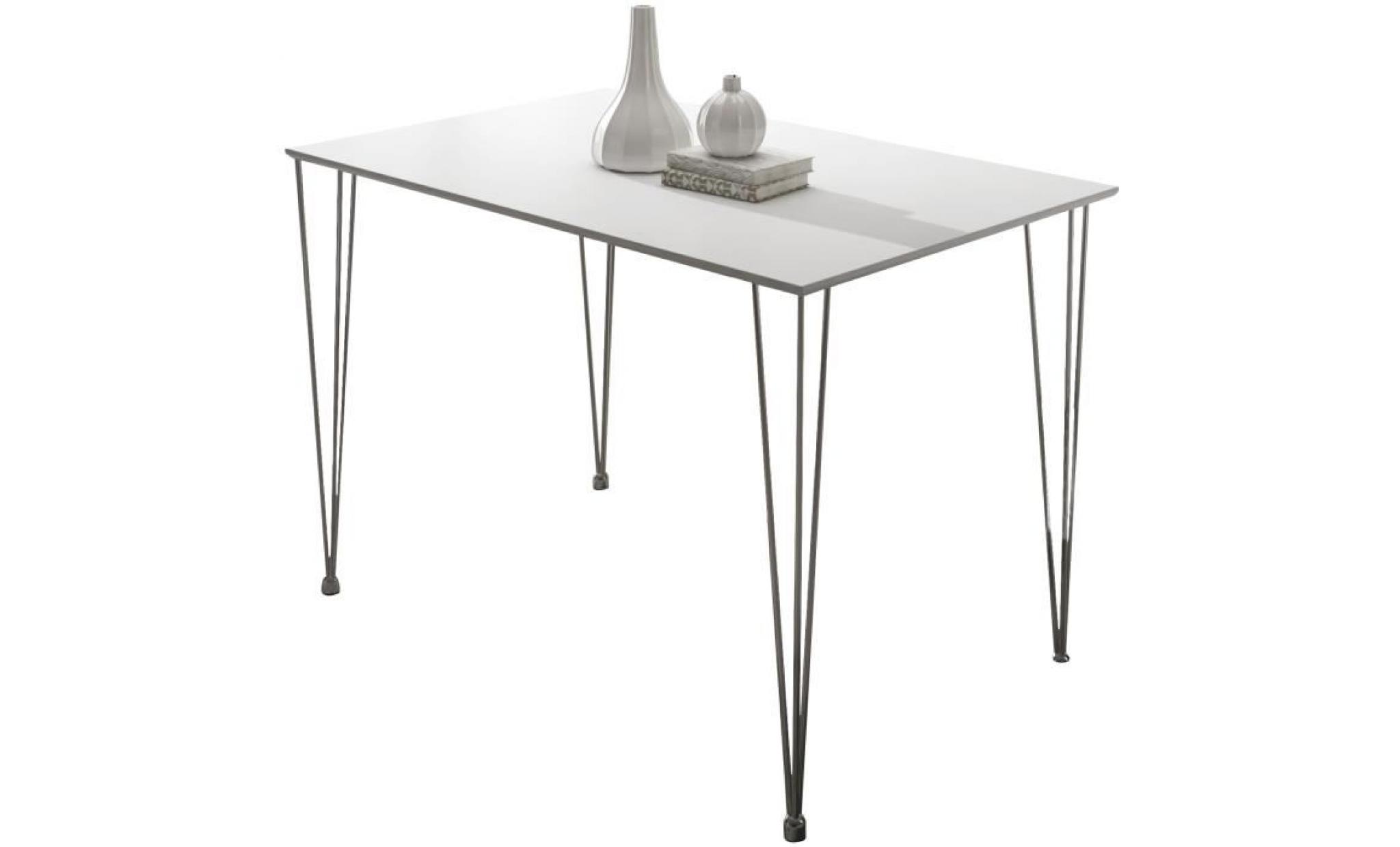 table design rectangulaire 120 cm coloris blanc mat