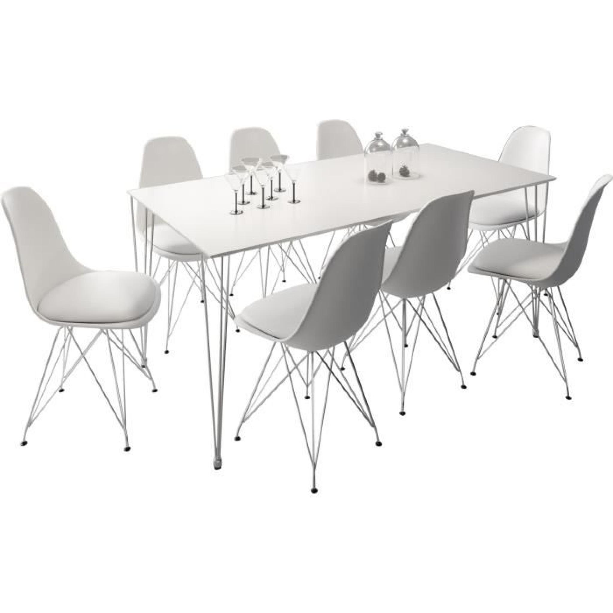 Table Design Rectangulaire 160 Cm Modele Luna Coloris Chêne Clair  pas cher