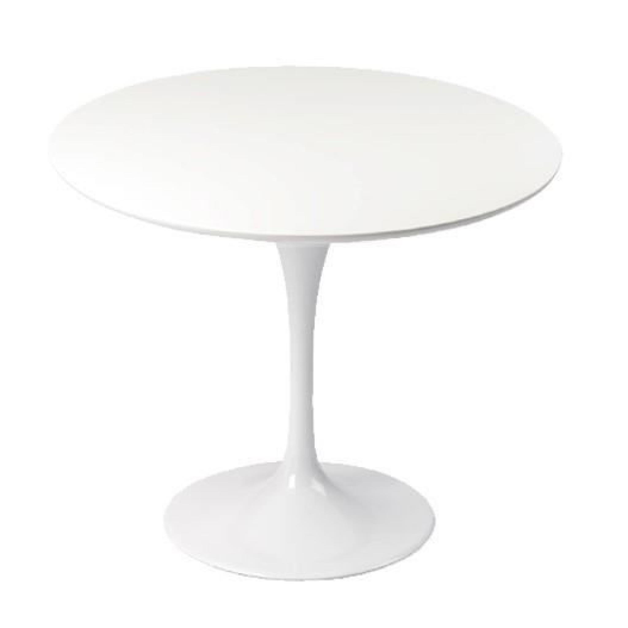 Table design ronde 90cm blanche - Tulipe