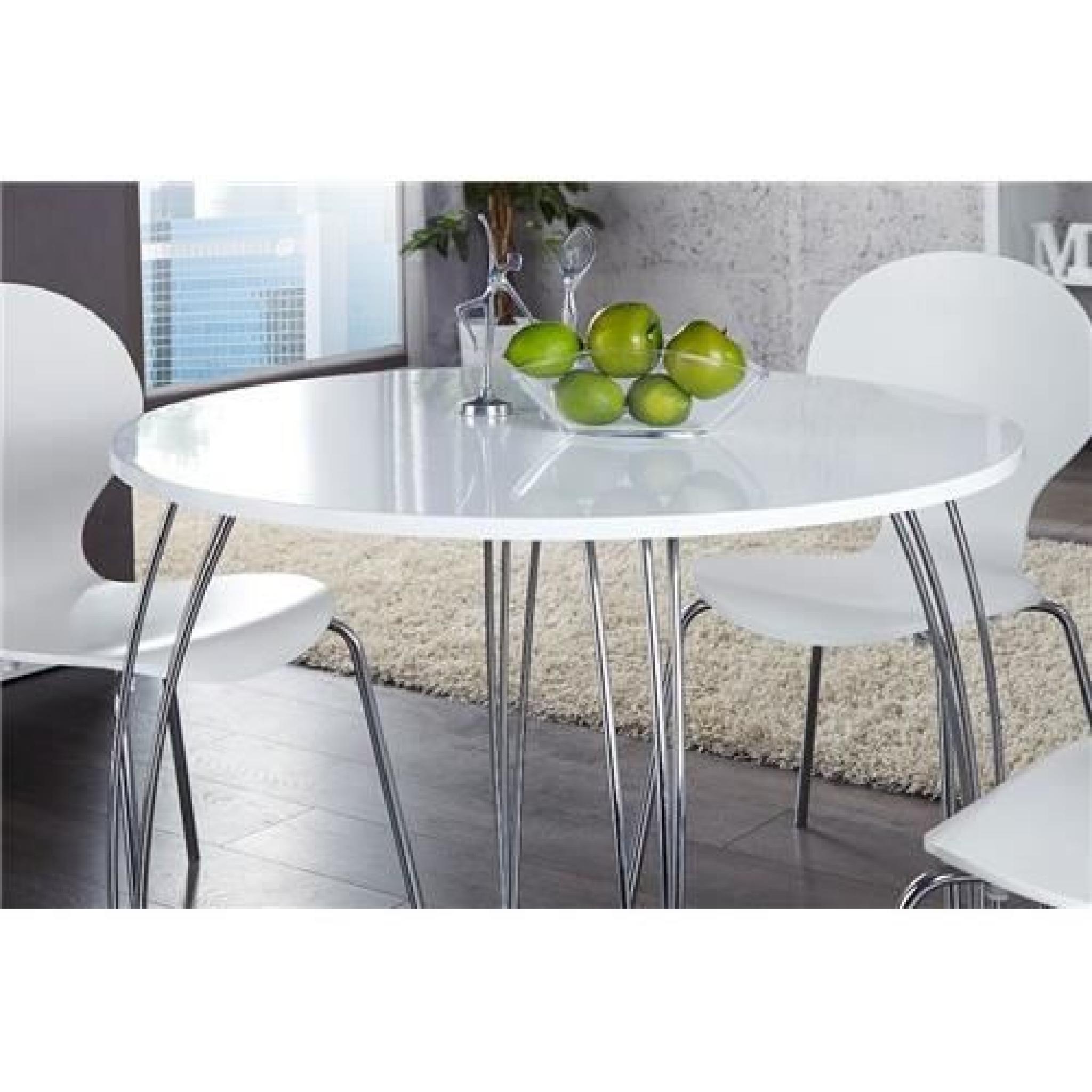 Table design ROUNDO blanc   pas cher