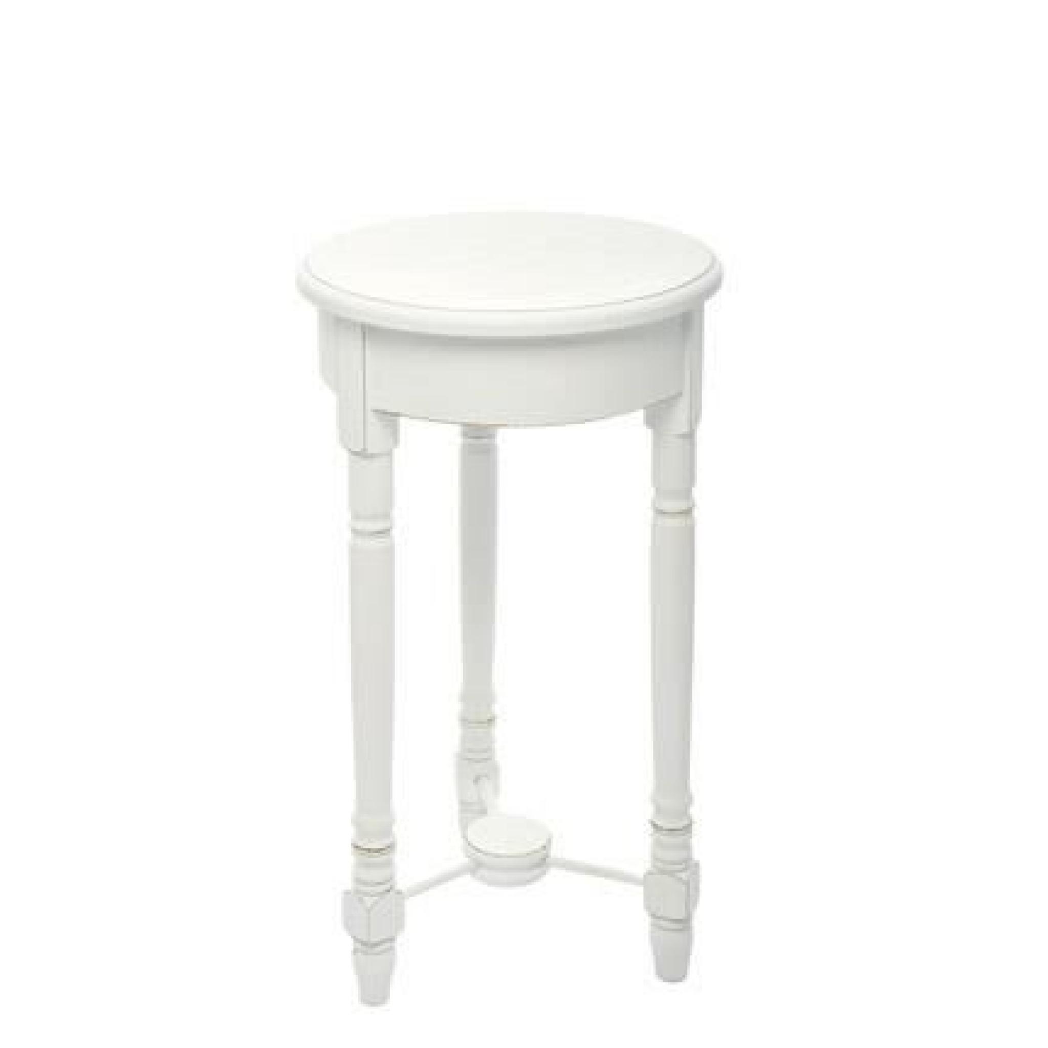 Table en bois 35x60 coloris blanc