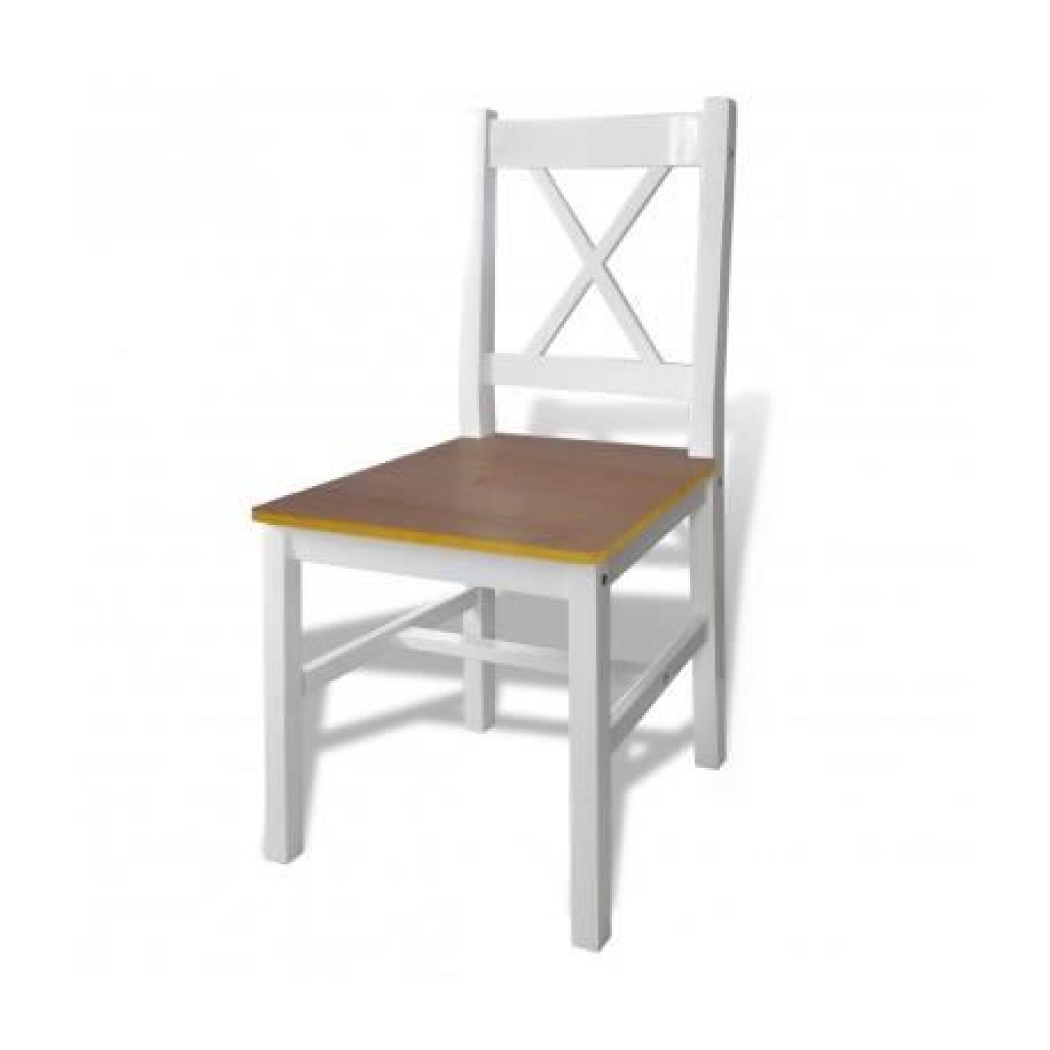 Table en bois + 4 chaises (Marron) Maja+ pas cher