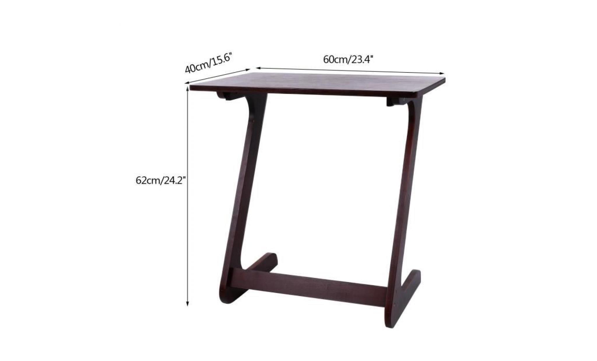 table en bois forme de z pour la maison étanche 24.2 x15.6 x 23.4 pouces pas cher
