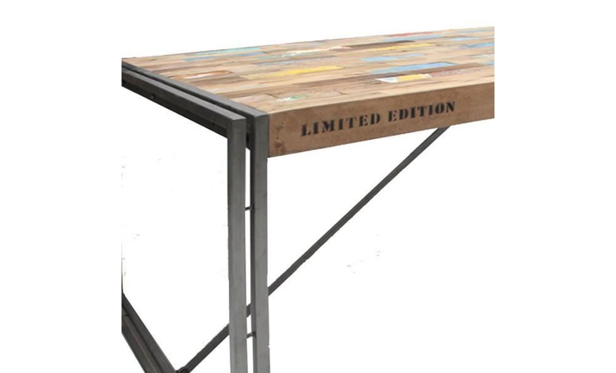 Table en bois rectangle 175 cm - INDUSTRY pas cher