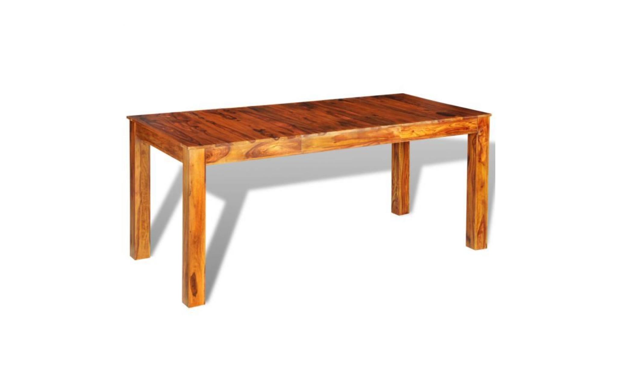 vidaxl table de salle à manger bois massif de sesham 180 x 85 x 76 cm