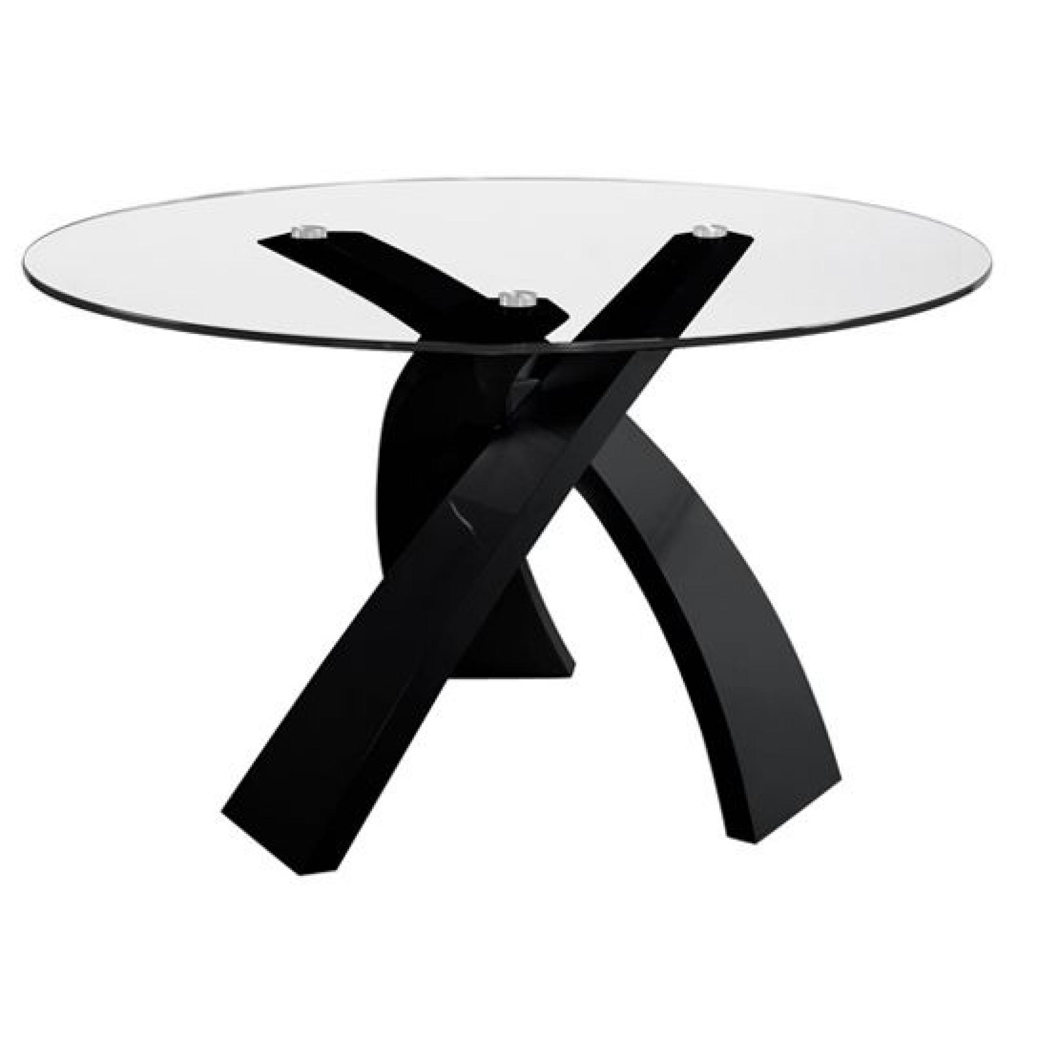 Table en verre ronde Castle noir - Table ronde …