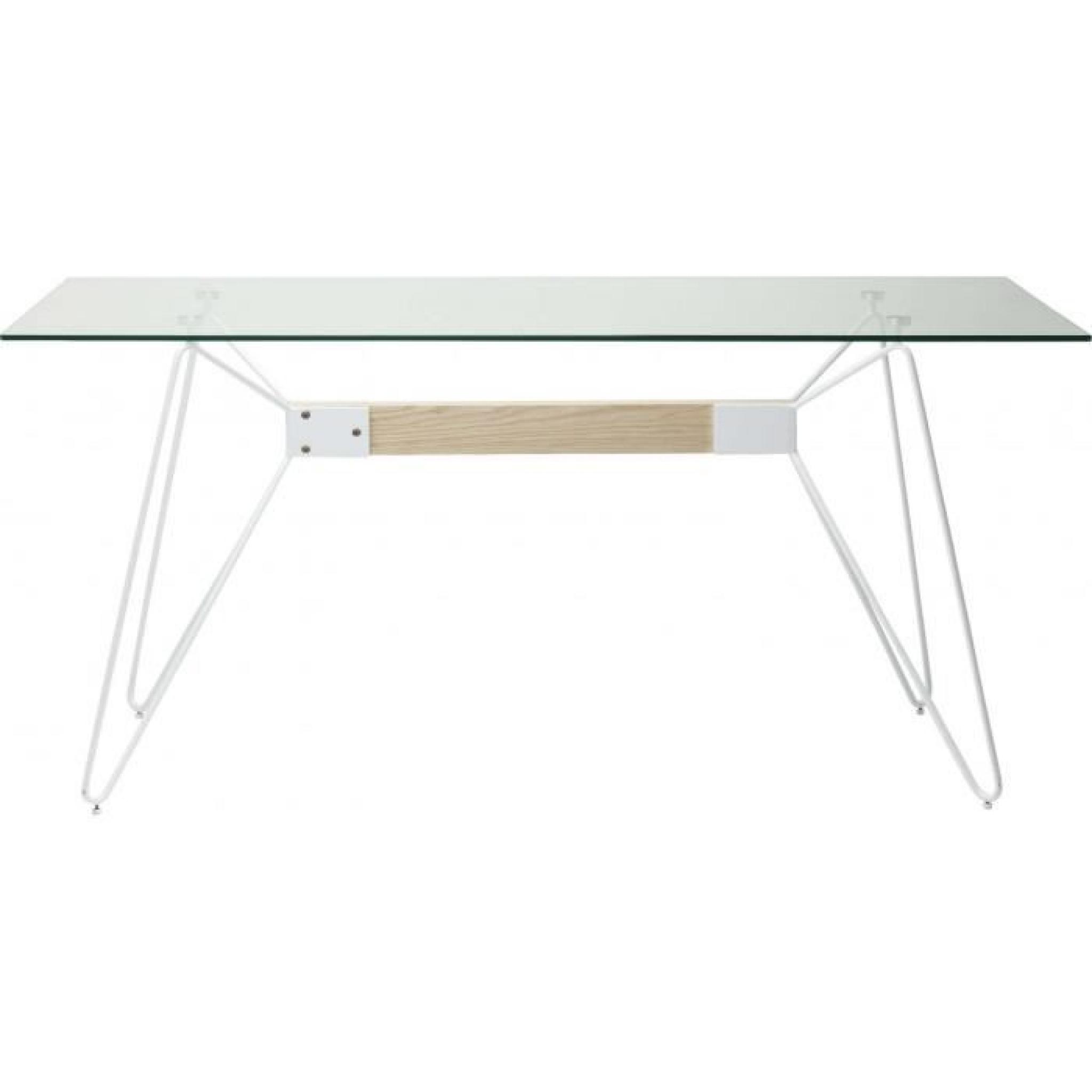Table en verre Slope 160x80cm Kare Design