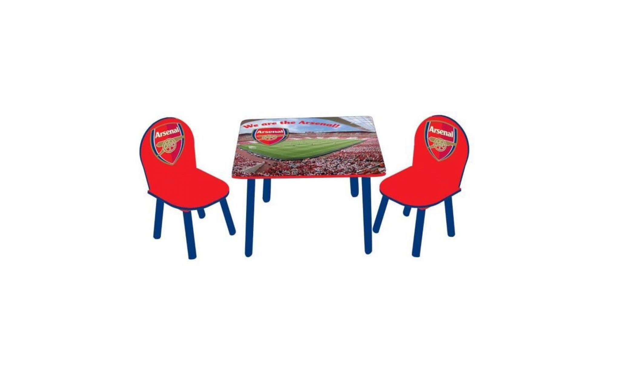 Table et chaise de jeu bois Arsenal Football Club pour enfants- produit officiel
