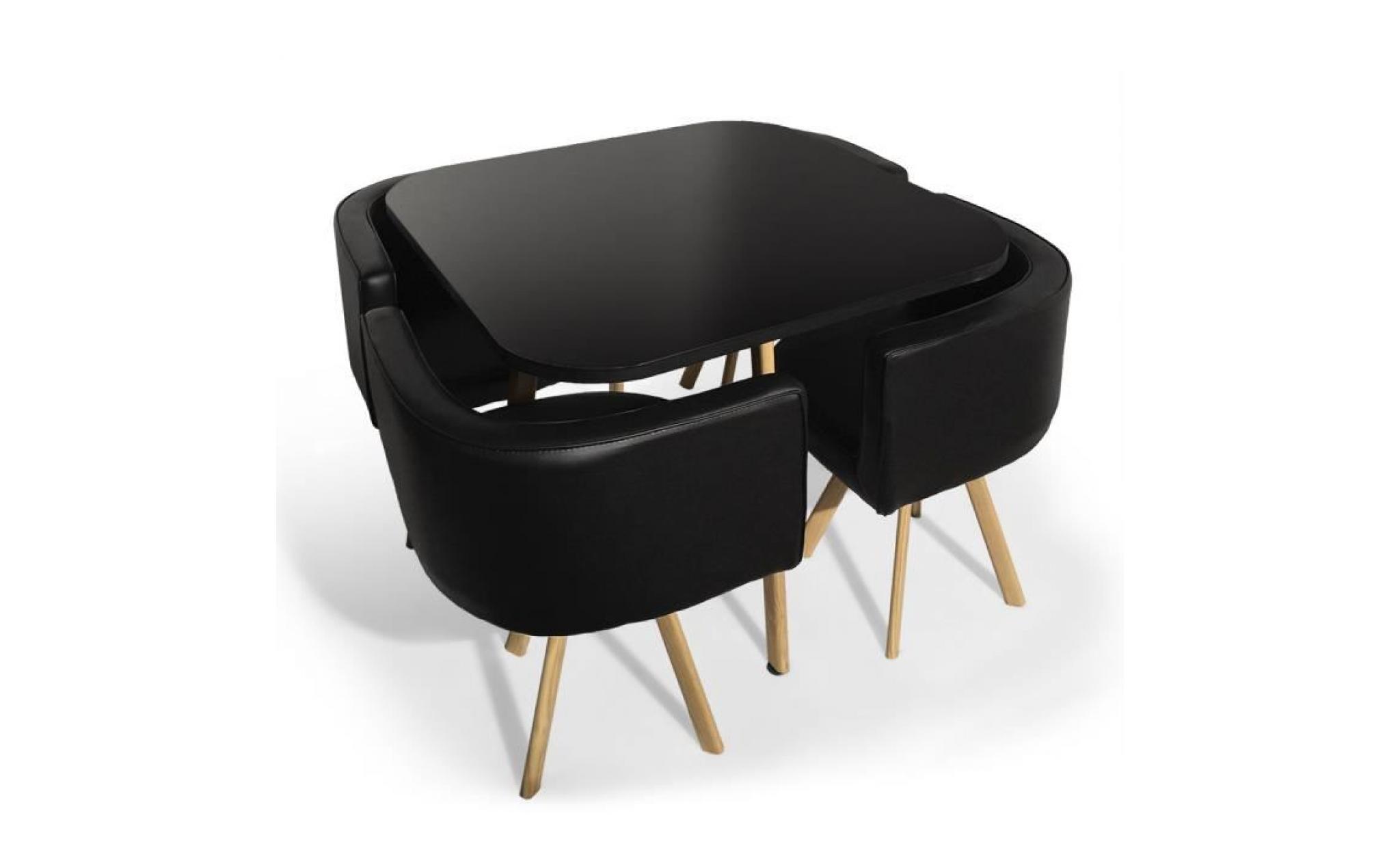 table et chaises scandinaves oslo noir