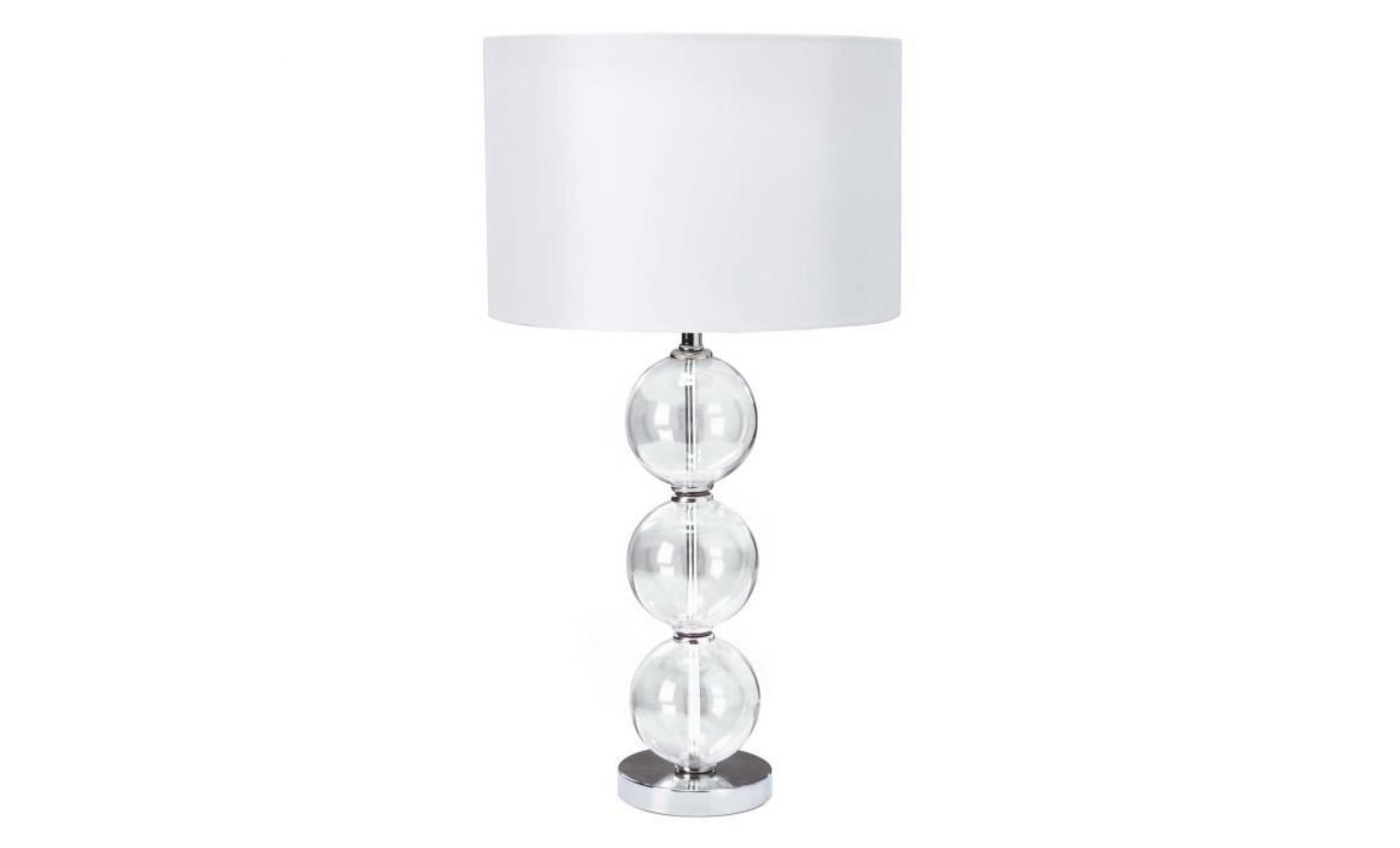 table et floor lamp (simple) boules en verre transparent   searchlight 6194cc 1