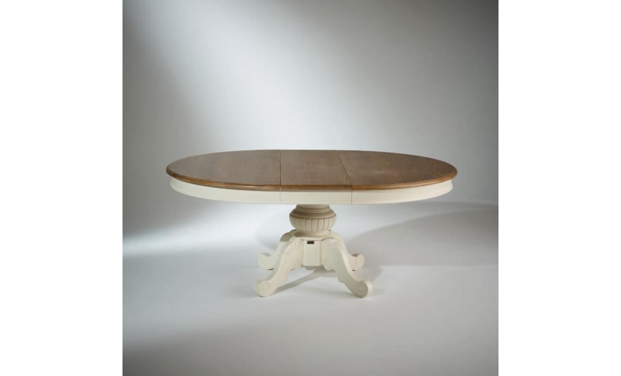 table extensible 8 à 10 couverts, blanche, amboise