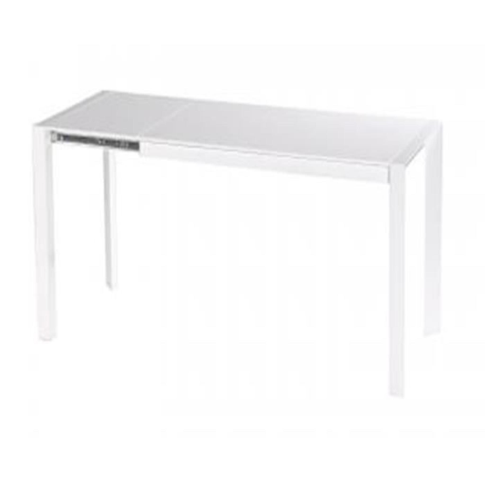Table Extensible Blanc Clement, L140 x P80 x H75 cm