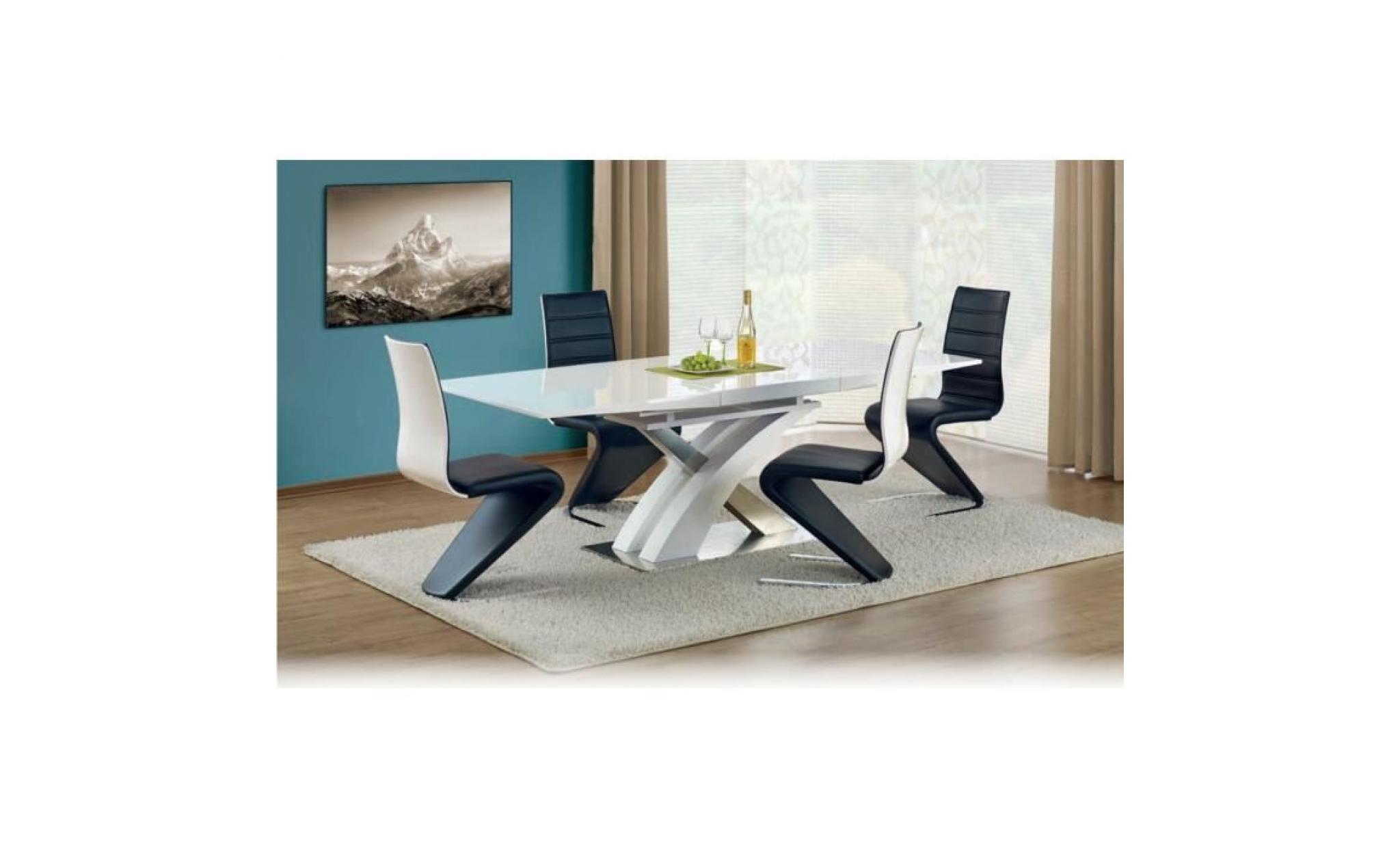 table extensible design 160÷220/90/75 cm   blanc