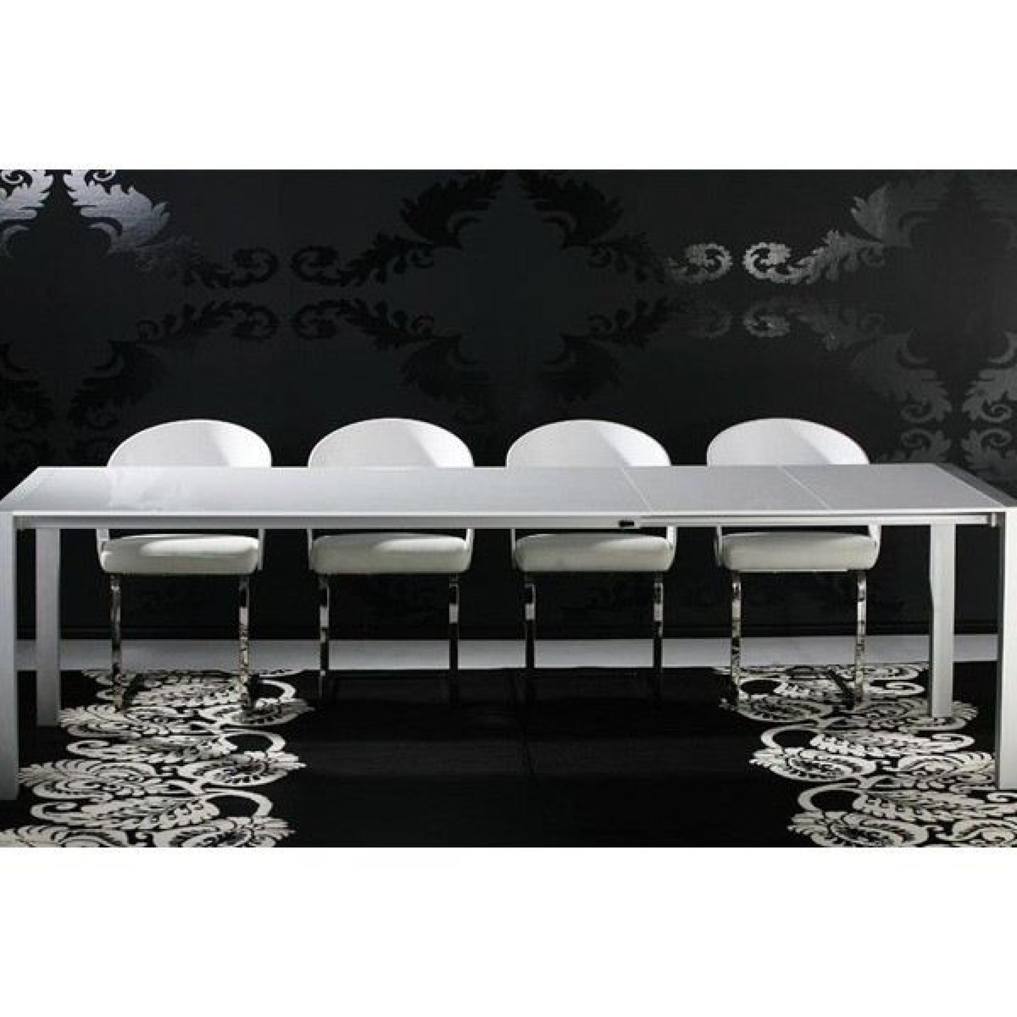 Table extensible design Merill - Blanc pas cher