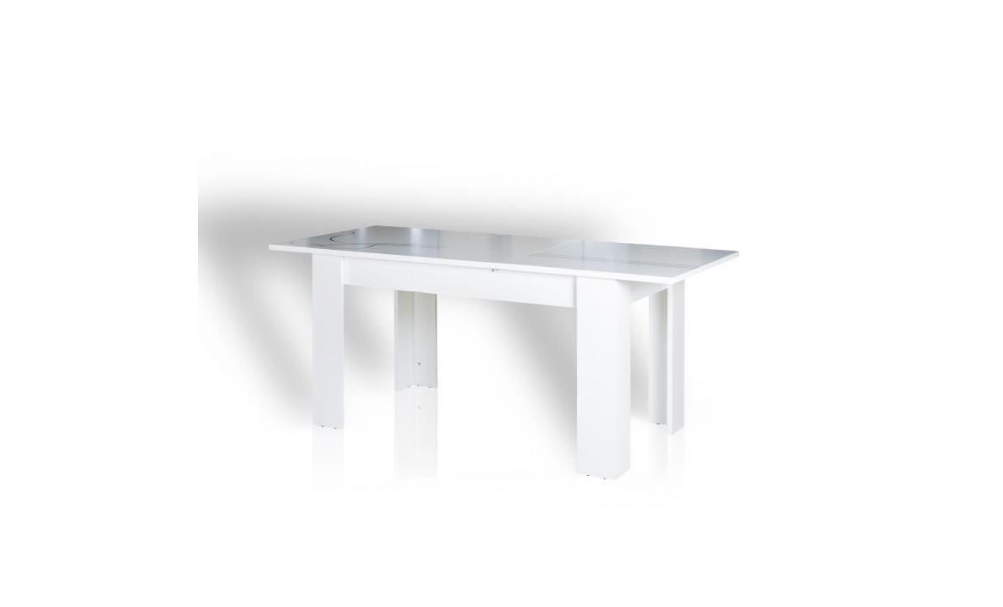table extensible lino + 6 chaises sidney grises pas cher