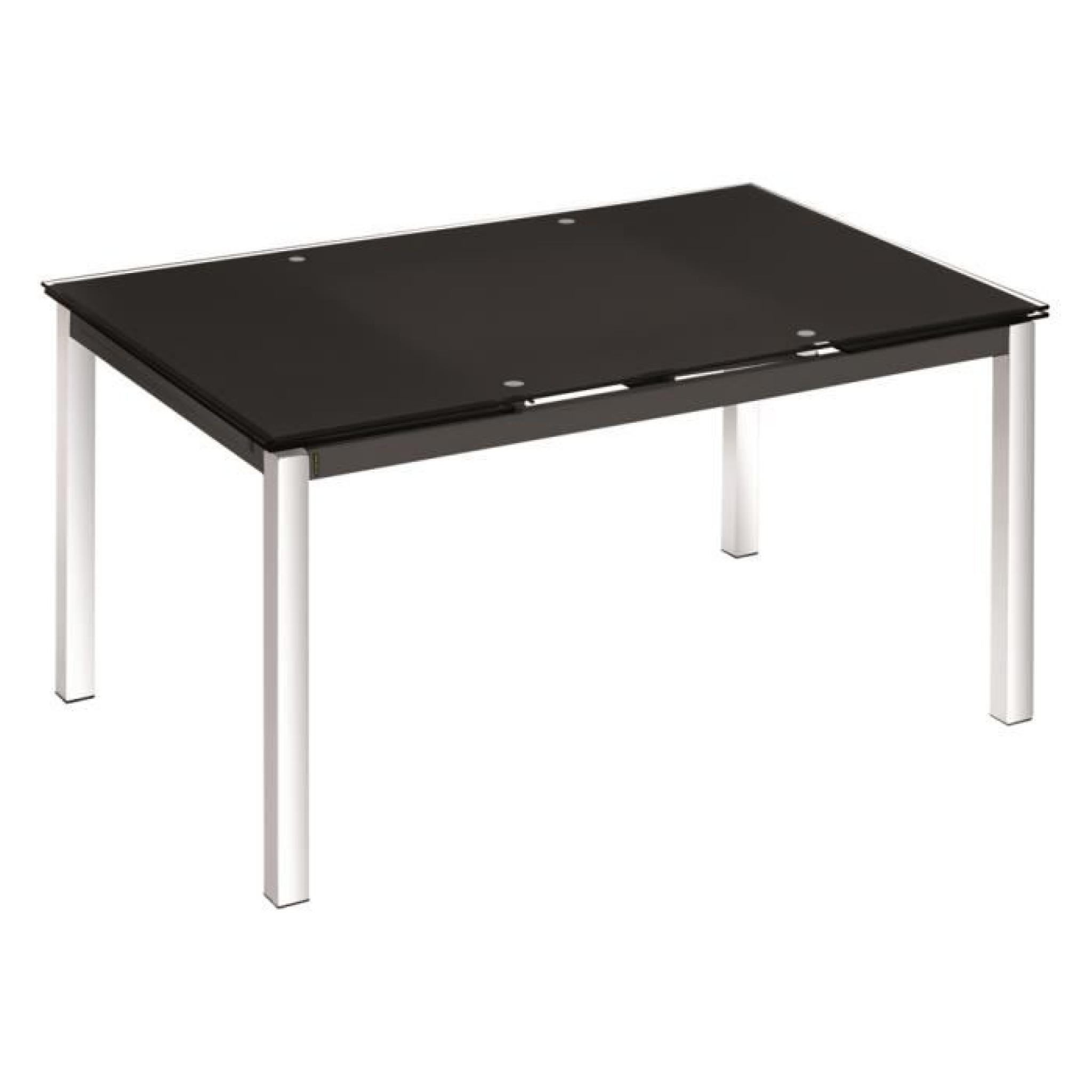 Table extensible Noir- chromé, 1400_2200 x 900 x 780 mm