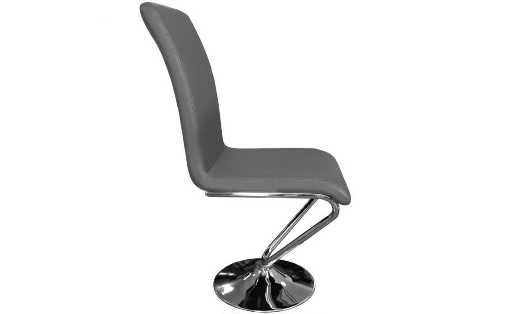 table extensible noir laqué + 6 chaises colami gris pas cher
