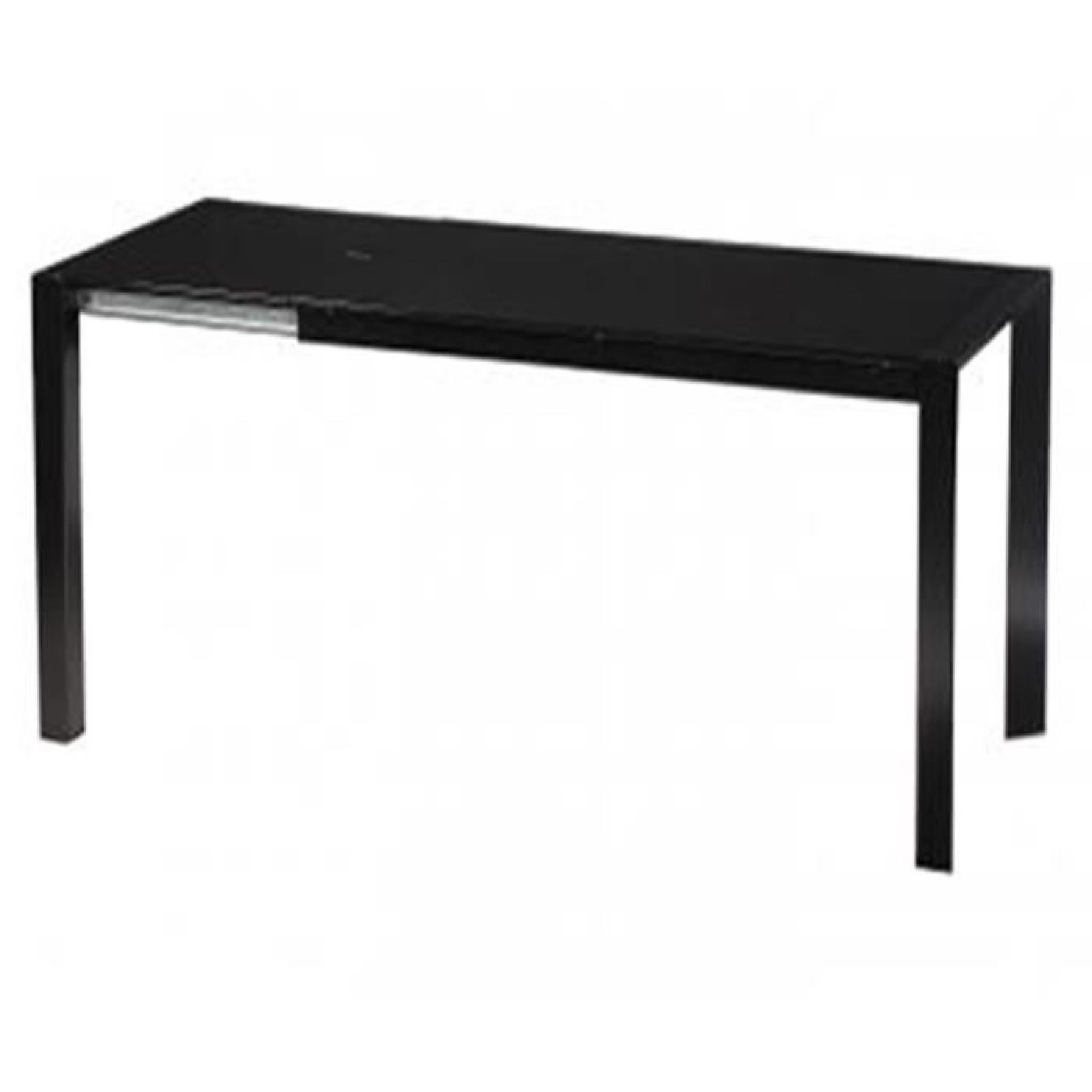 Table Extensible Noire Clement , L140 x P80 x H75 cm
