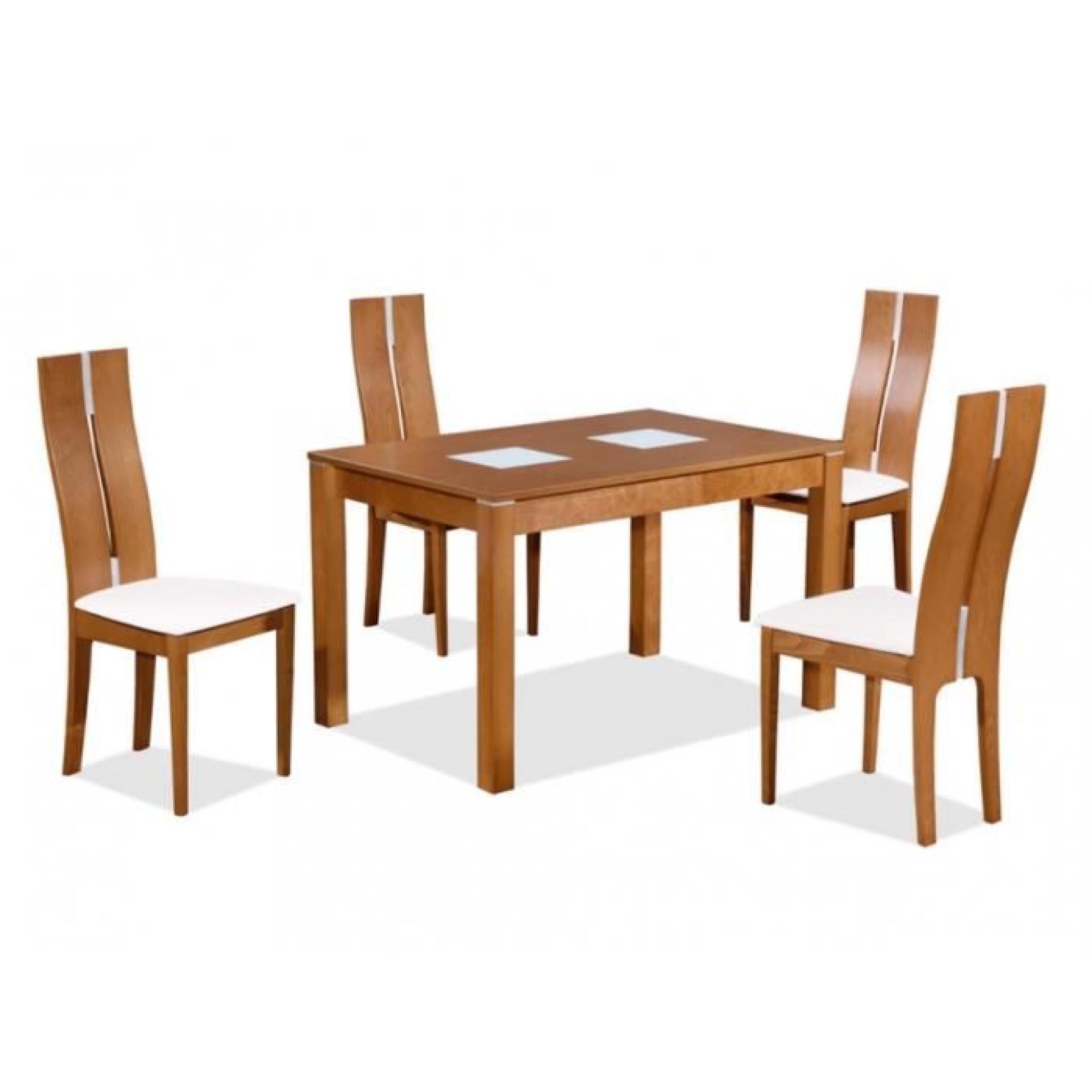 Table extensible SALENA II - 4 à 6 couverts - Hêtr pas cher