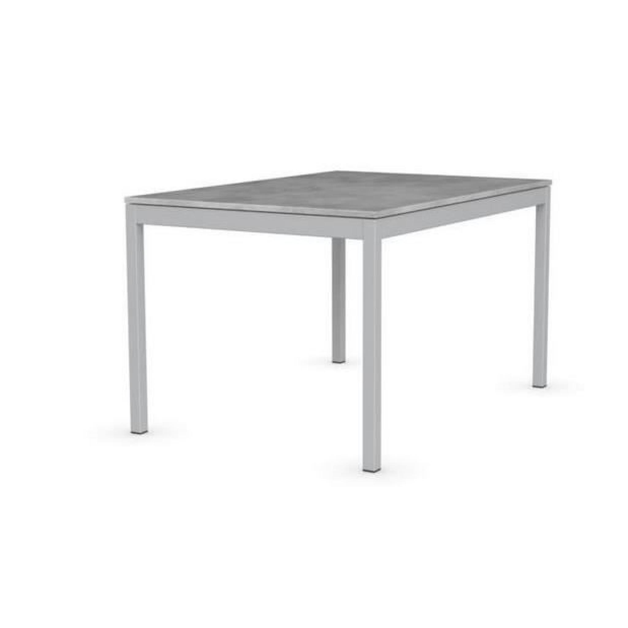 Table extensible SNAP gris beton et piétement a...