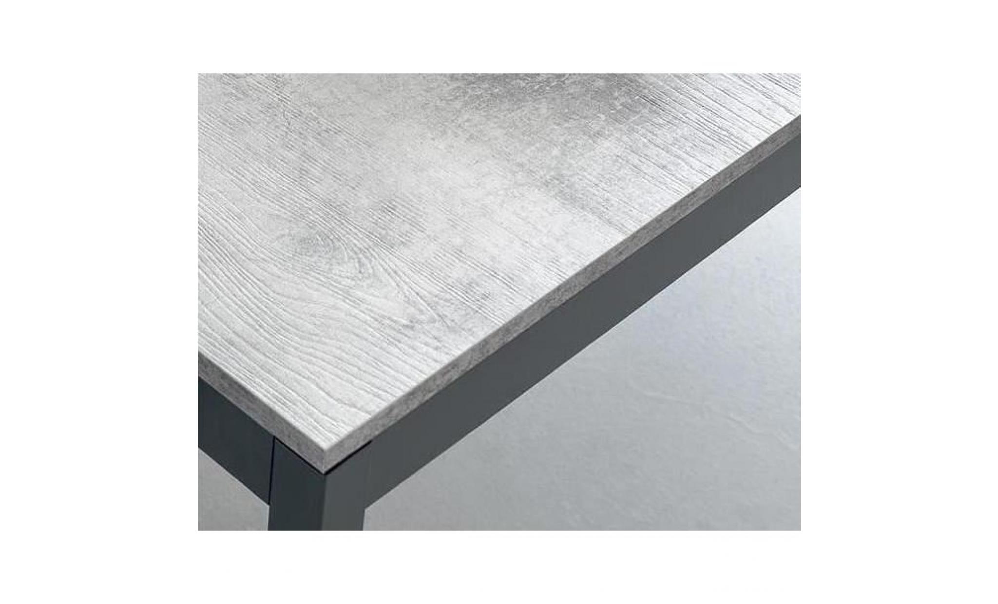 Table extensible SNAP gris beton et piétement g... pas cher