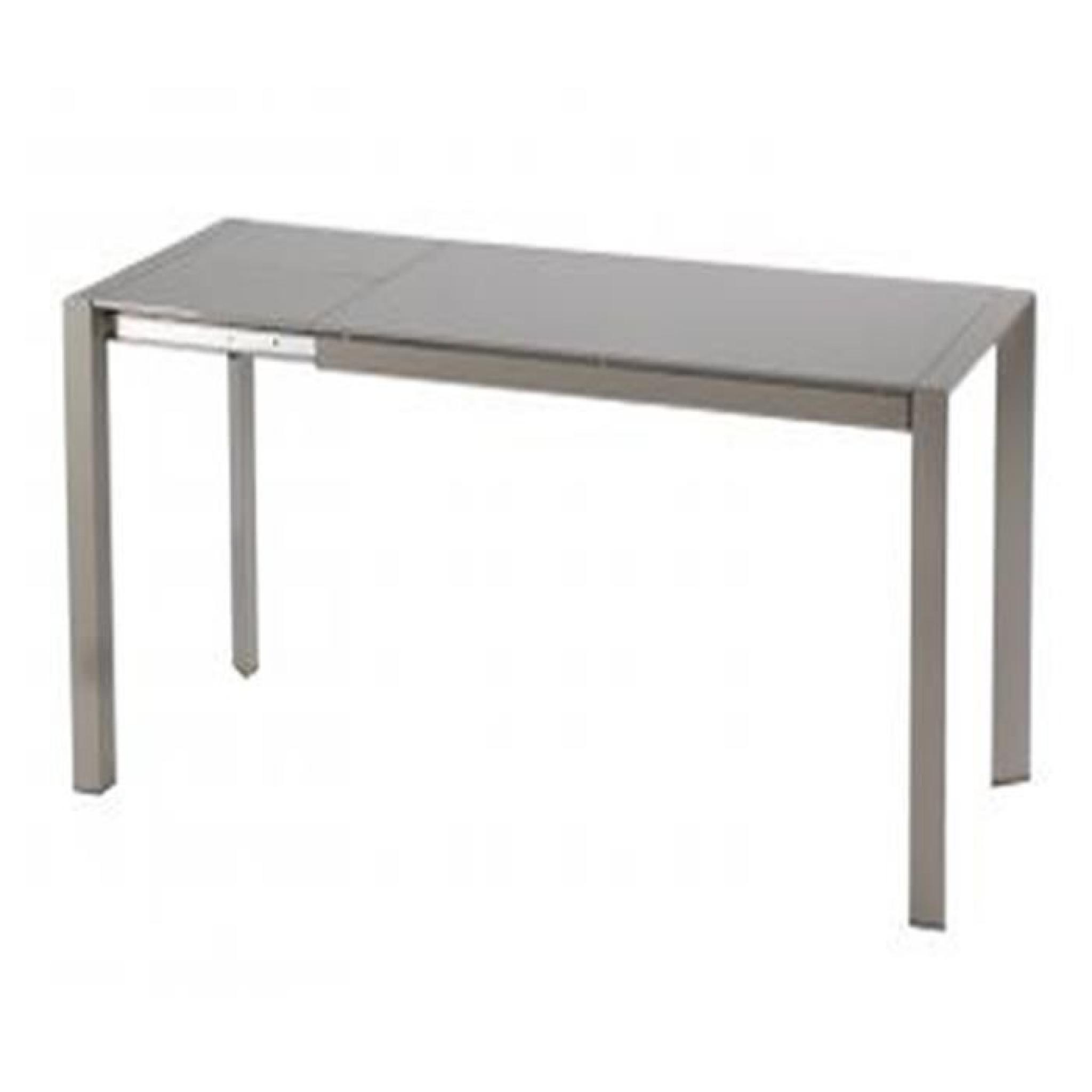 Table Extensible Taupe Clement, L140 x P80 x H75 cm