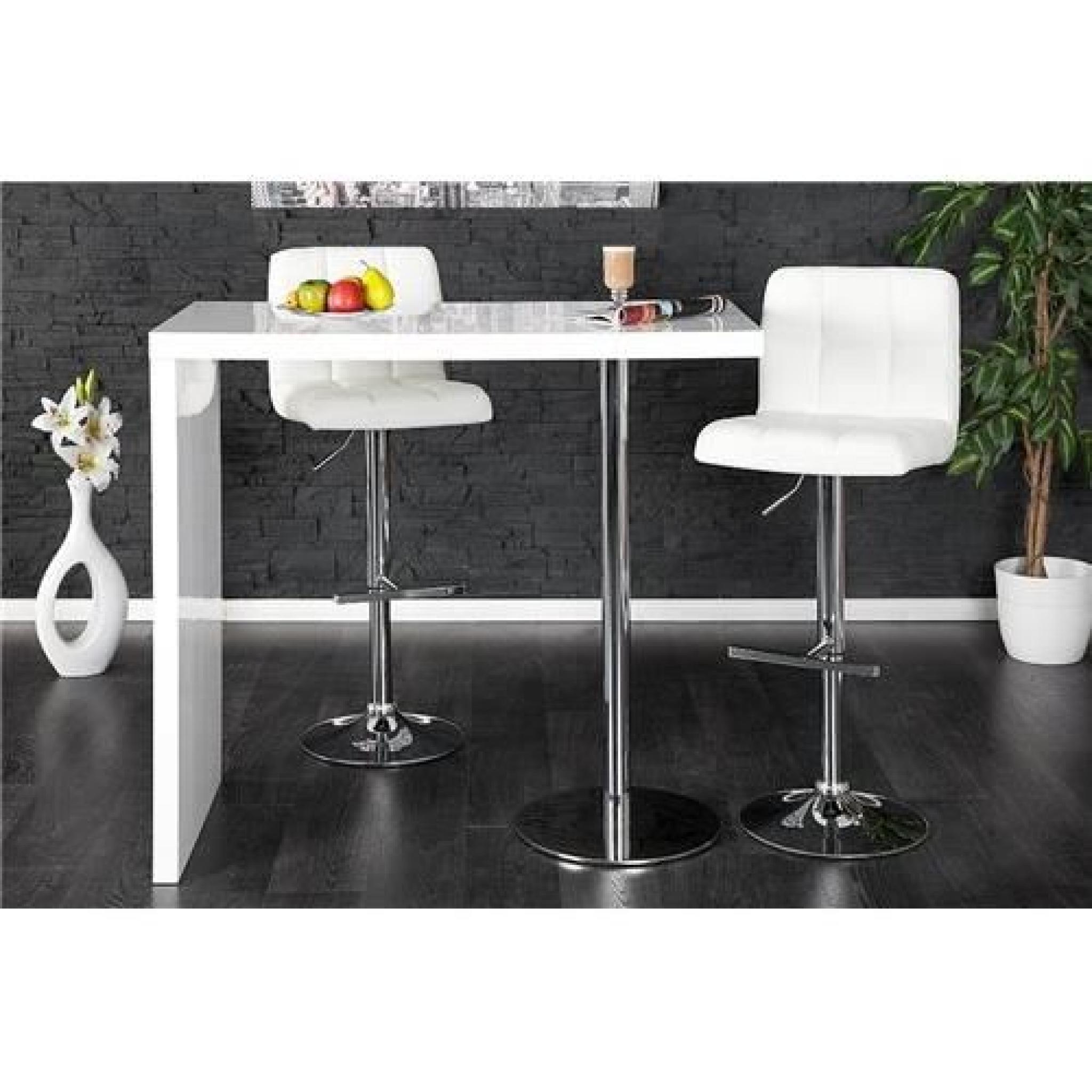 Table haute design MAGNO blanc  