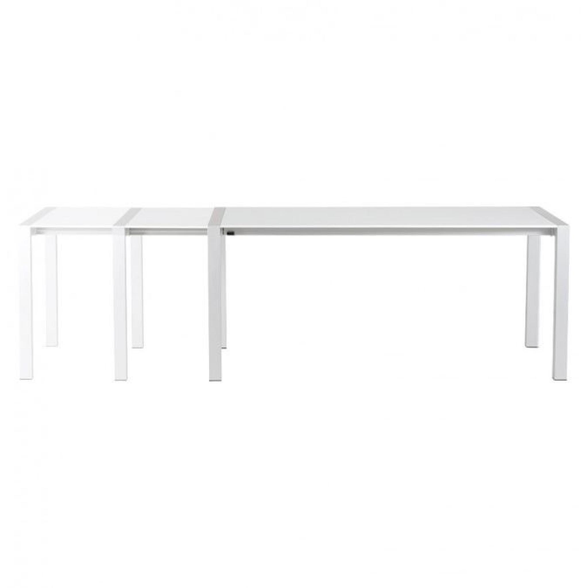 Table Laqué Blanche  GLOSSY pas cher