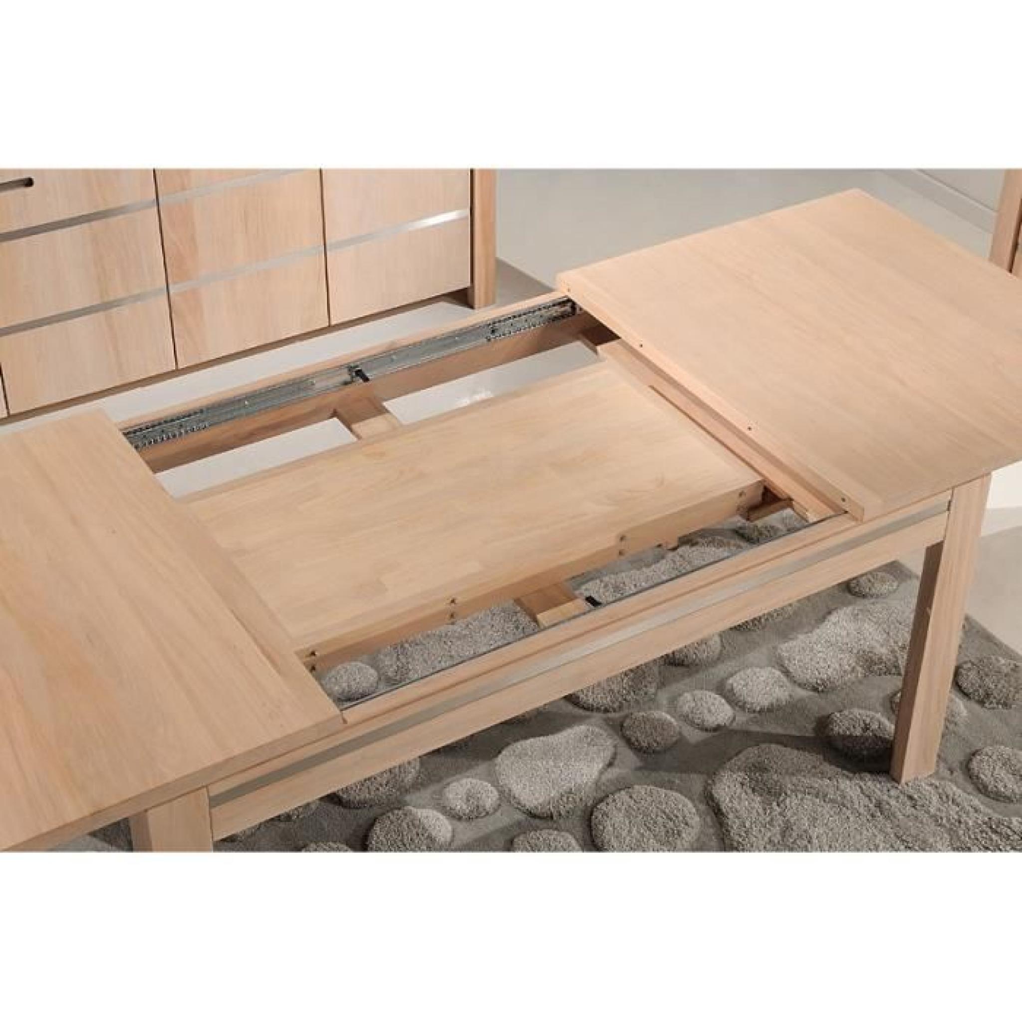 Table OPALE 160/95 ORME MASSIF-INOX (Orme - Taupe) pas cher