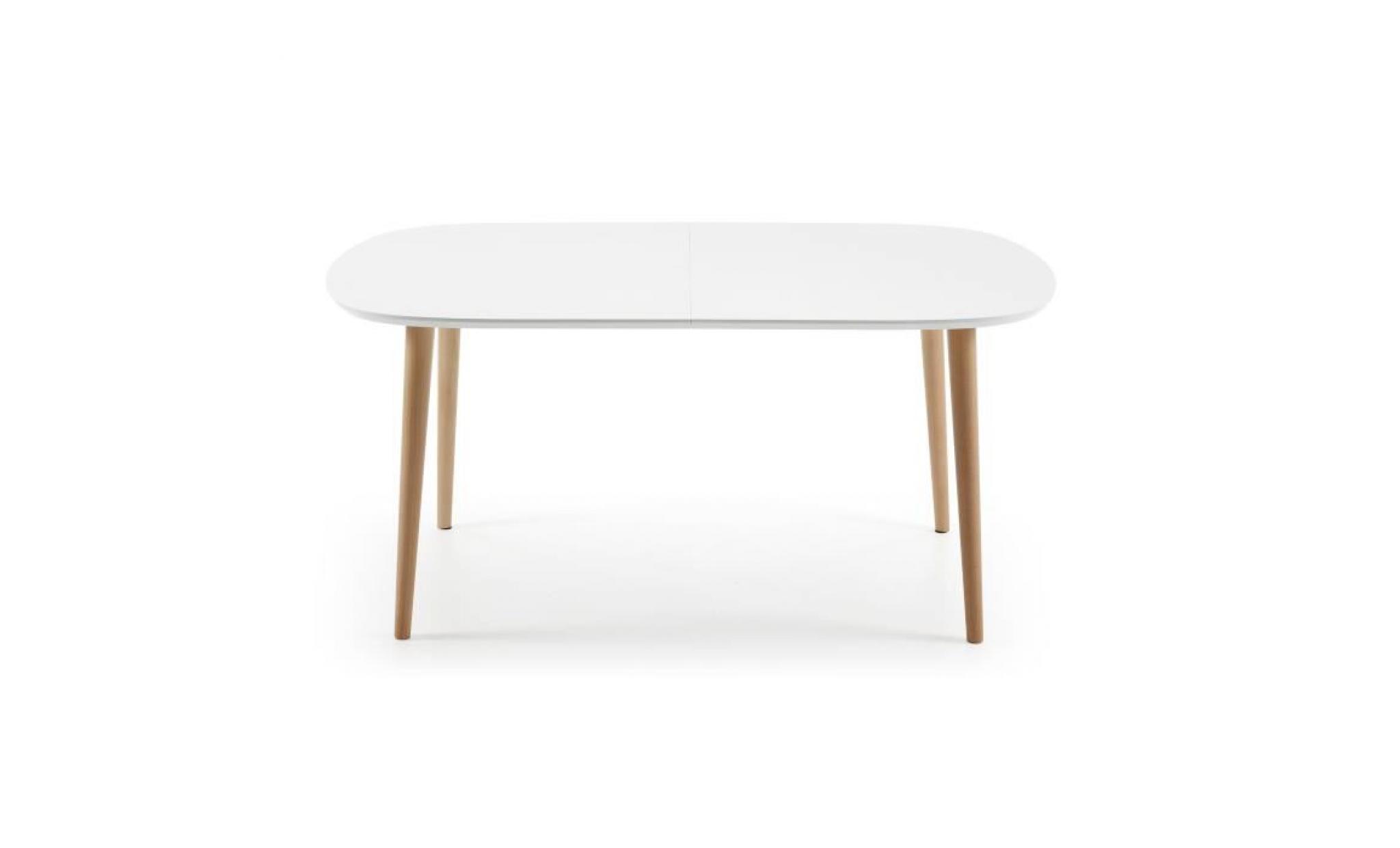 table oqui extensible ovale 160 260 cm, naturel... pas cher