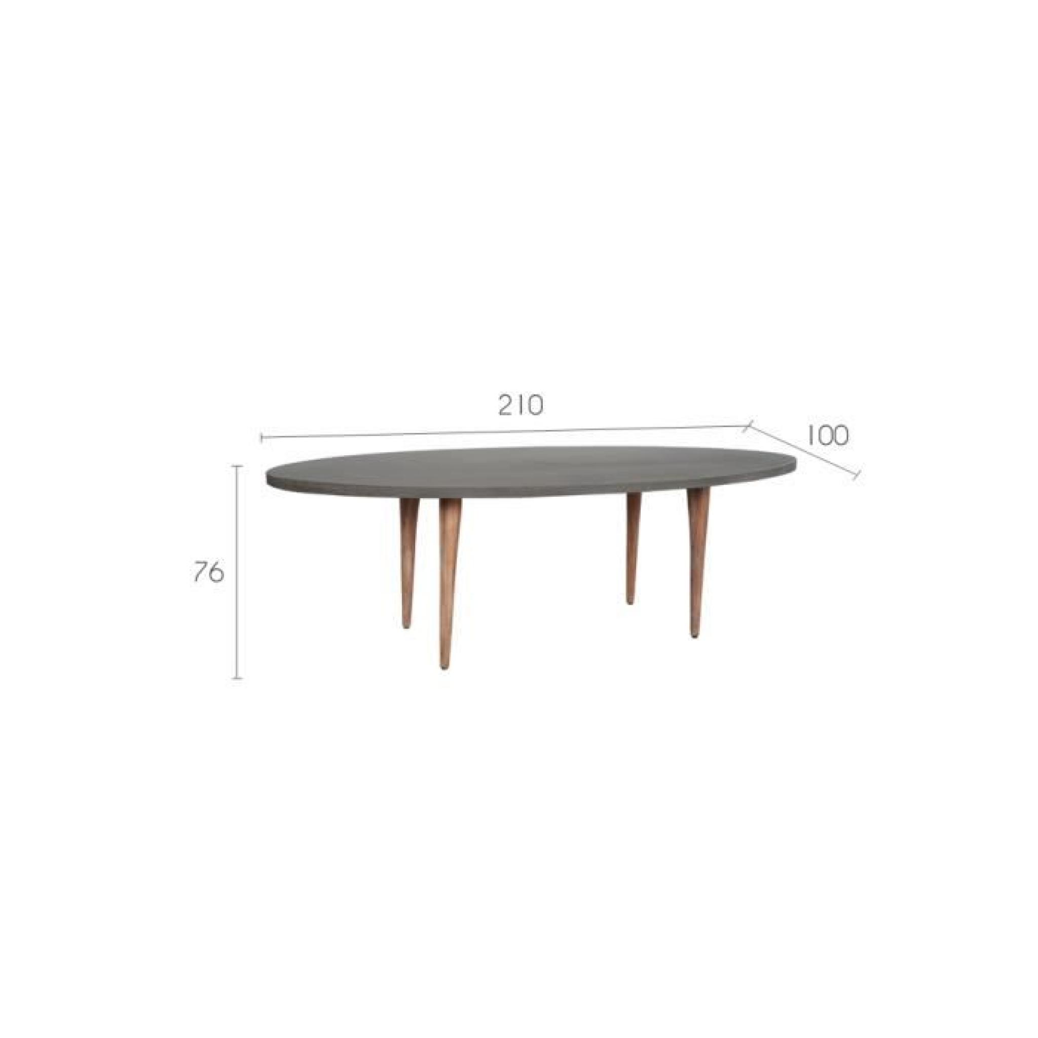 Table ovale Etna 210 cm pas cher