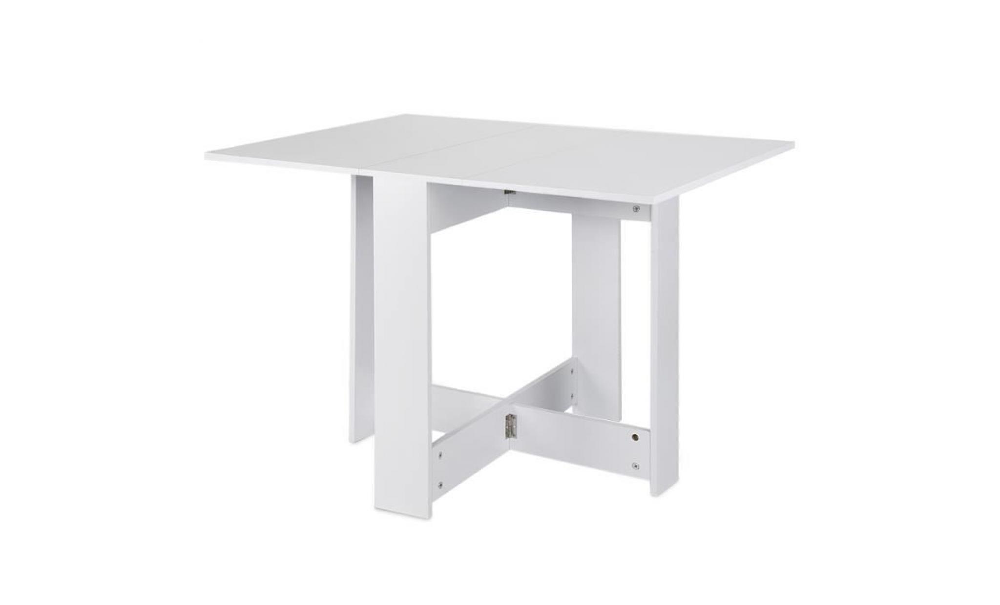 table pliante 103*76*73.4cm blanc