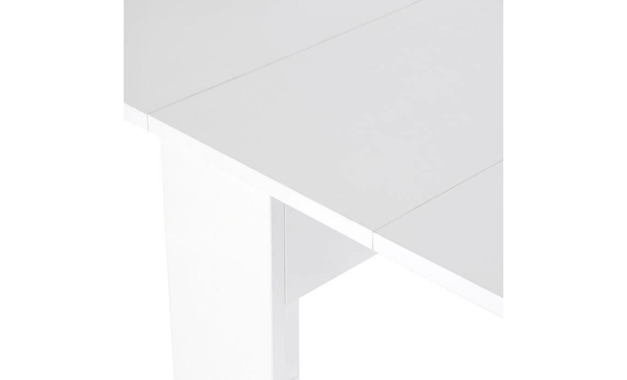 table pliante 103*76*73.4cm blanc pas cher
