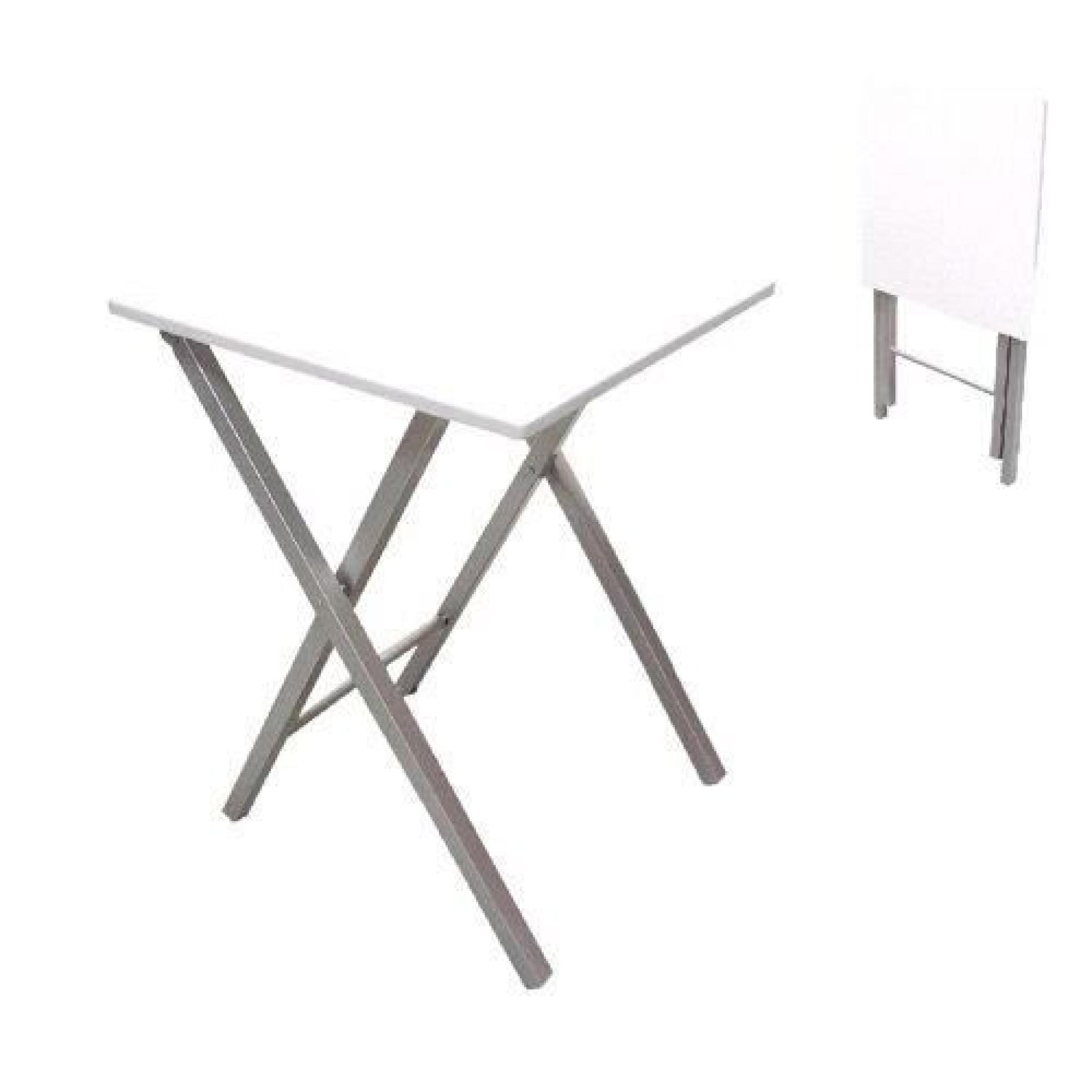 Table pliante, 48 cm, blanc