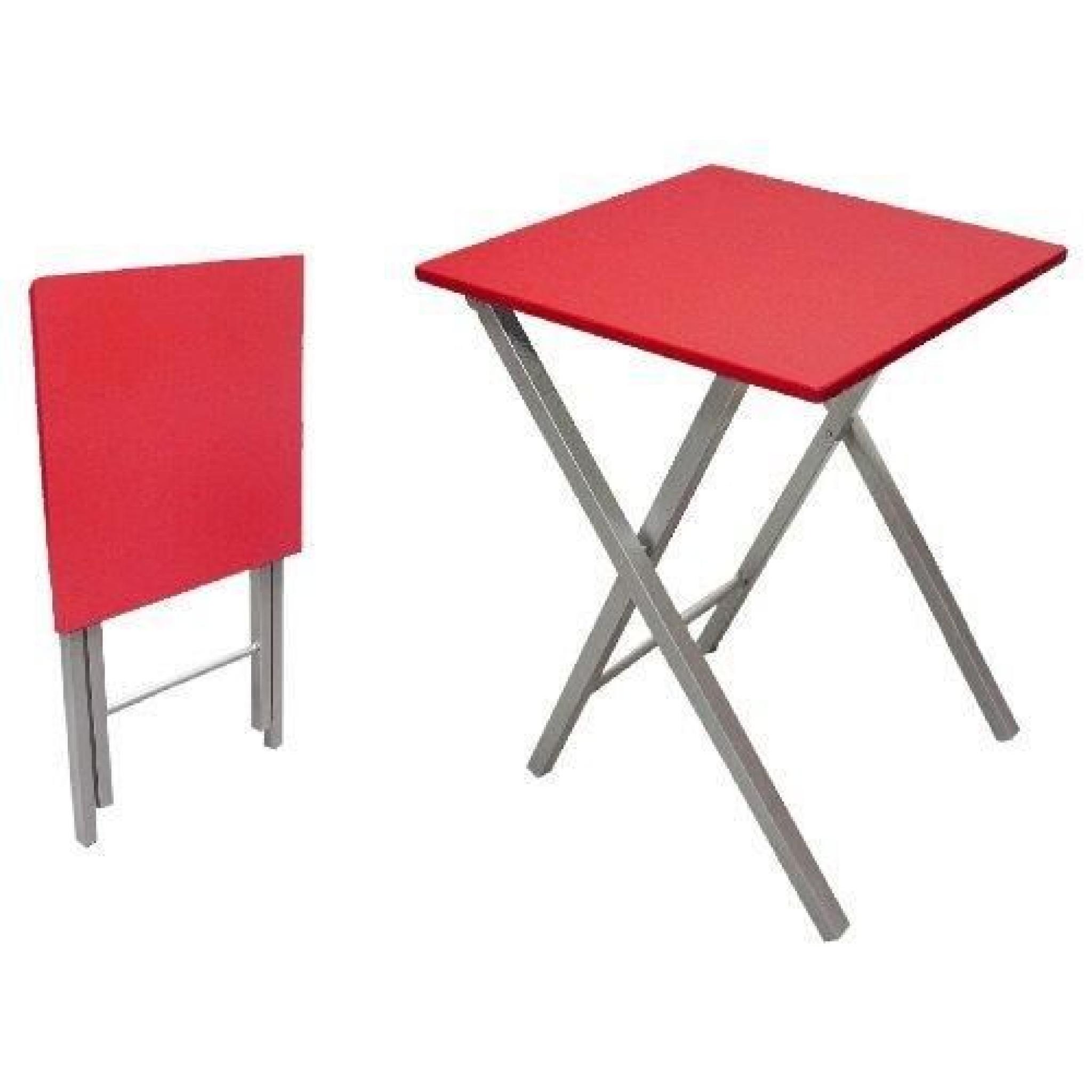 Table pliante, 48 cm, rouge