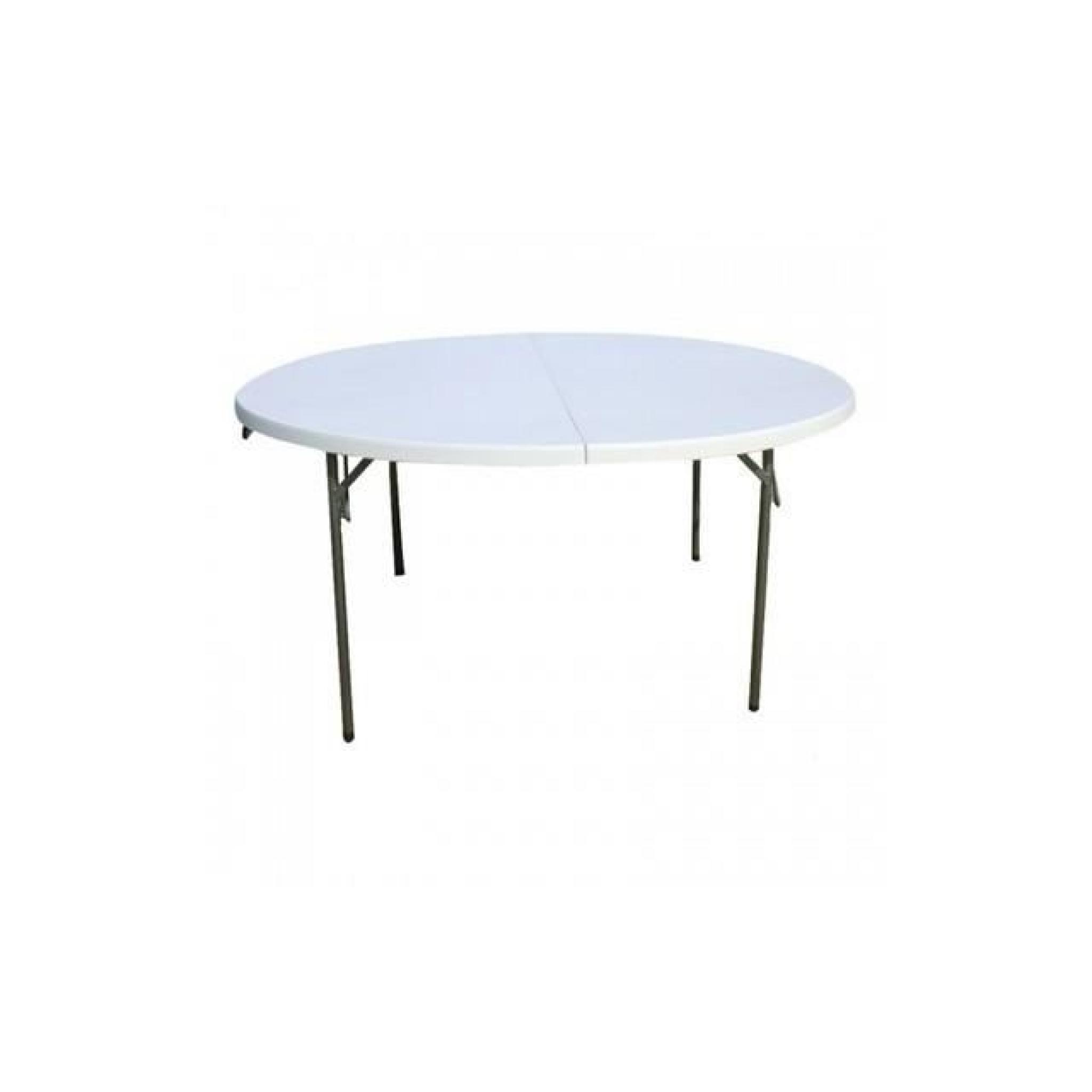 Table pliante d'appoint ronde diametre 160X72 cm.