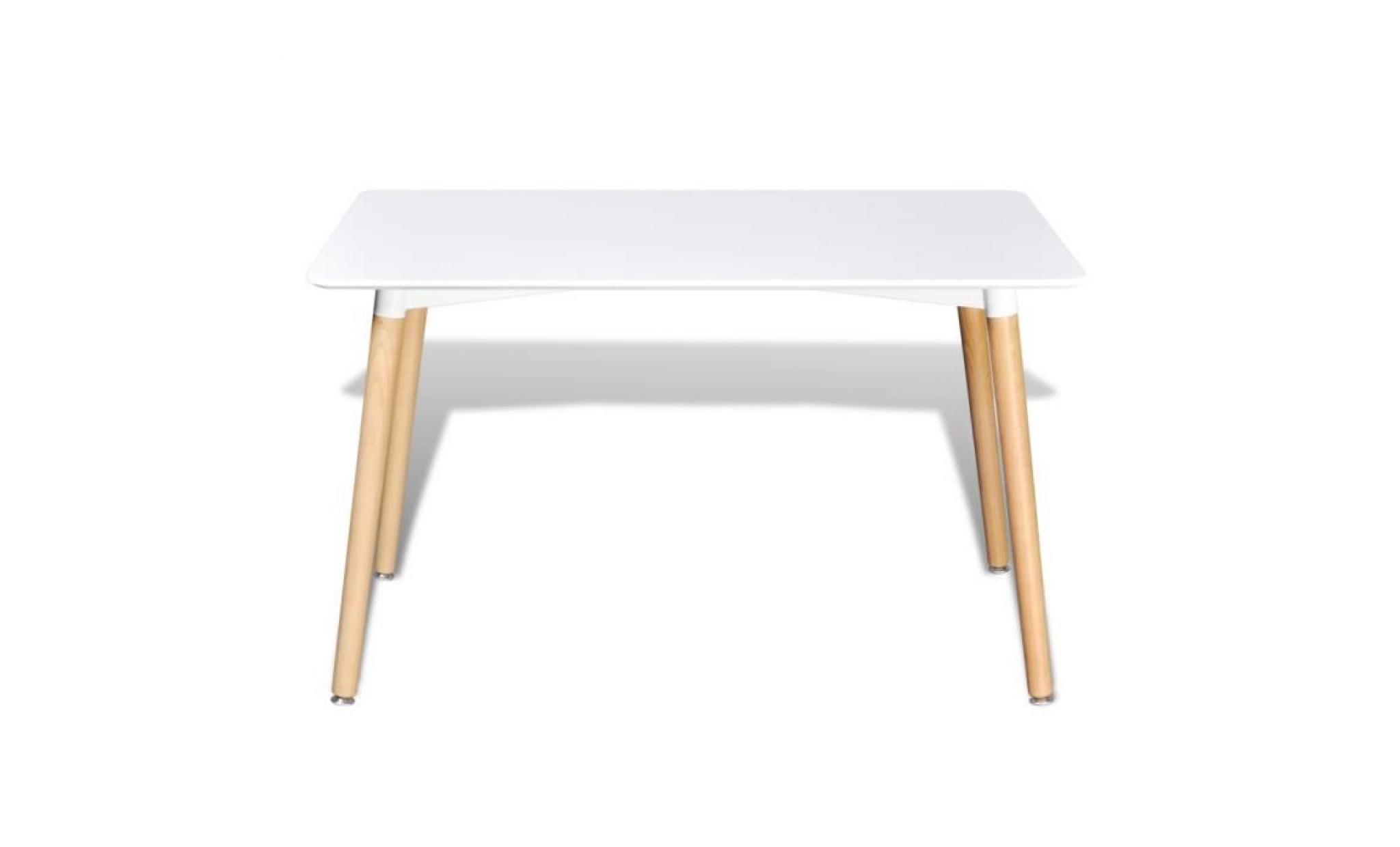 Table rectangulaire blanc mat