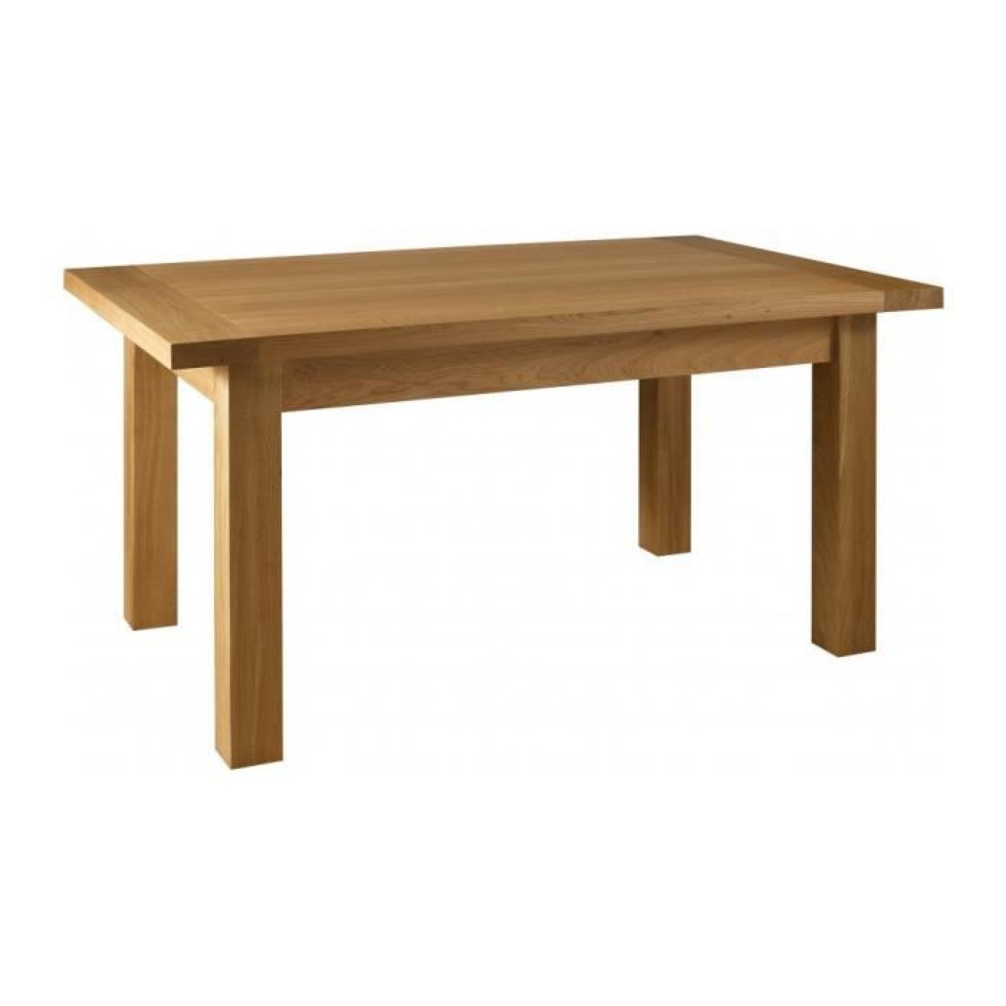 Table rectangulaire chêne pieds carrés L150