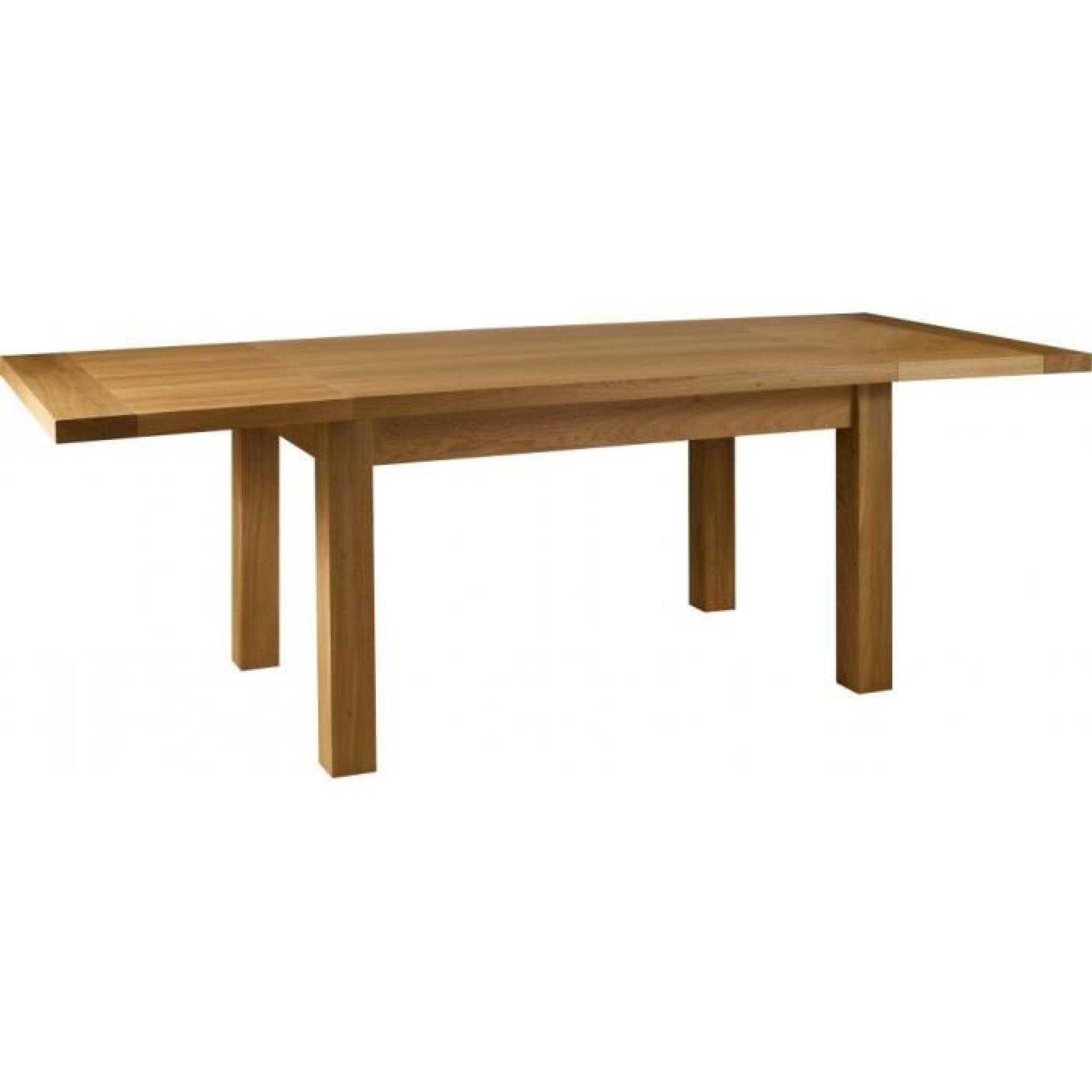Table rectangulaire chêne pieds carrés L150 pas cher