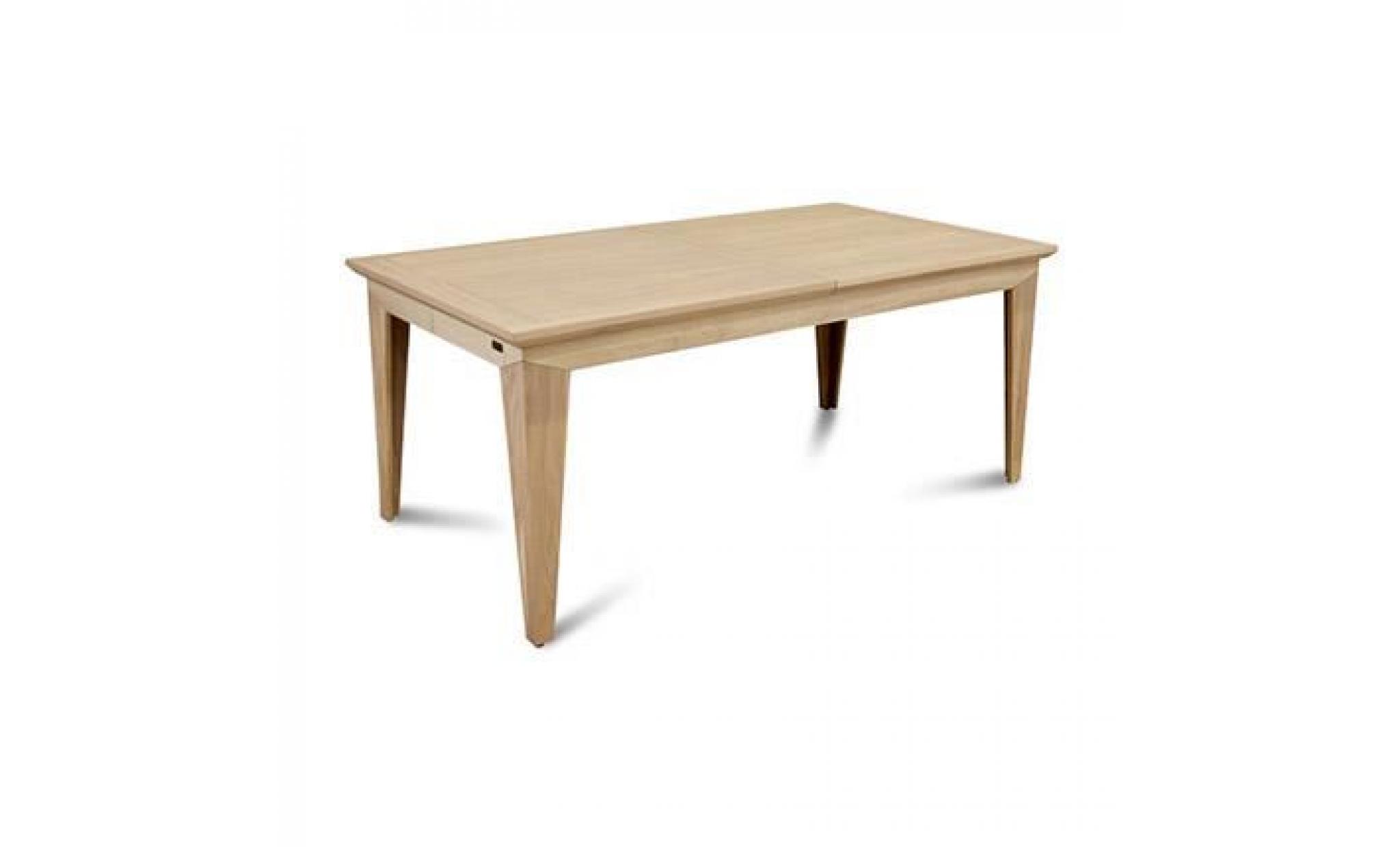 table rectangulaire en chêne couleur amande