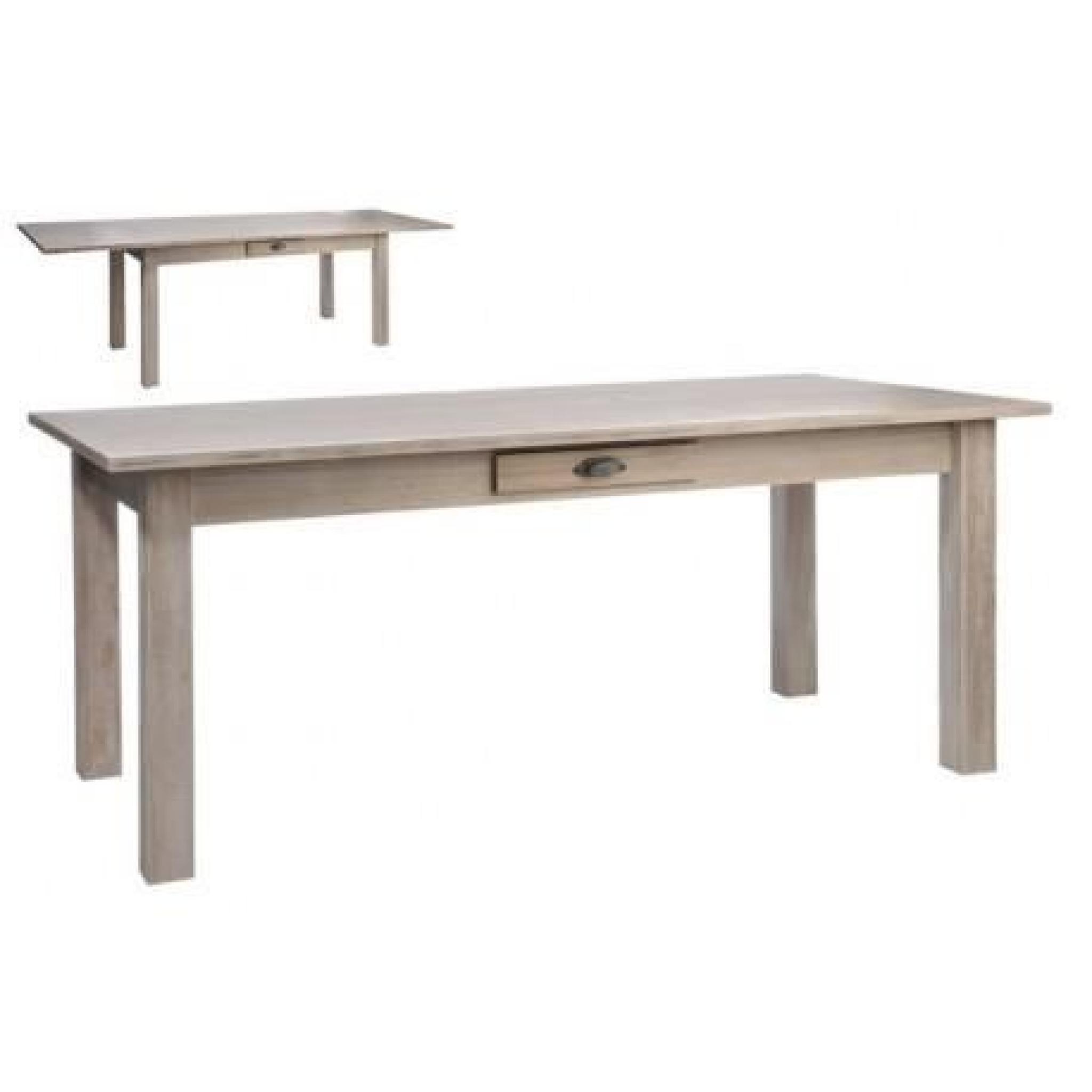 Table Rct Escamotable Bs Nat 180x90x79cm