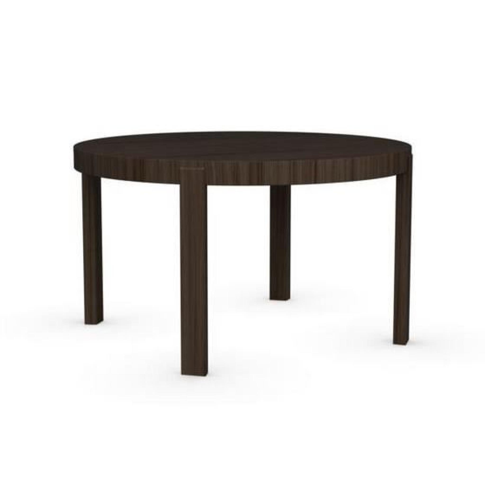 Table repas extensible ronde ATELIER en bois fumé 130x130 de CALLIGARIS 
